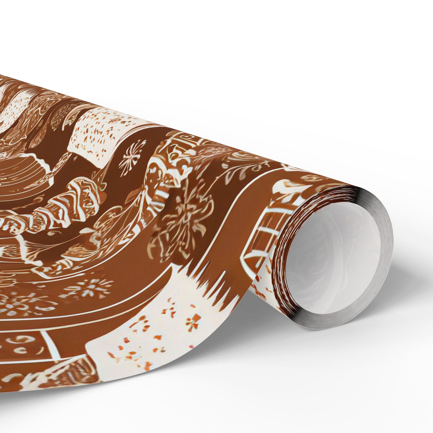 Gingerbread Village Christmas Blanket & Wrapping Paper | Brown & White Icing Cookie Houses | Cozy Holiday Gift Wrap | Winter Home Décor