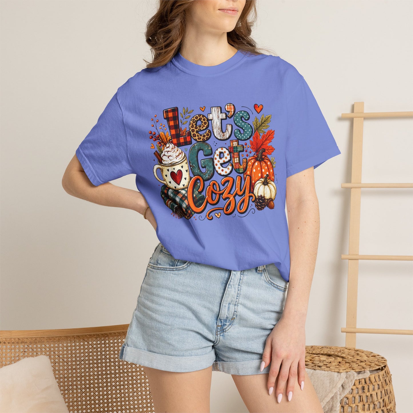 Let's Get Cozy Shirt • Cozy Fall Shirt • Pumpkin Spice Tee • Autumn Graphic Tee • Cute Fall Sweatshirt • Comfort Colors Fall Shirt • Cozy Season Tee