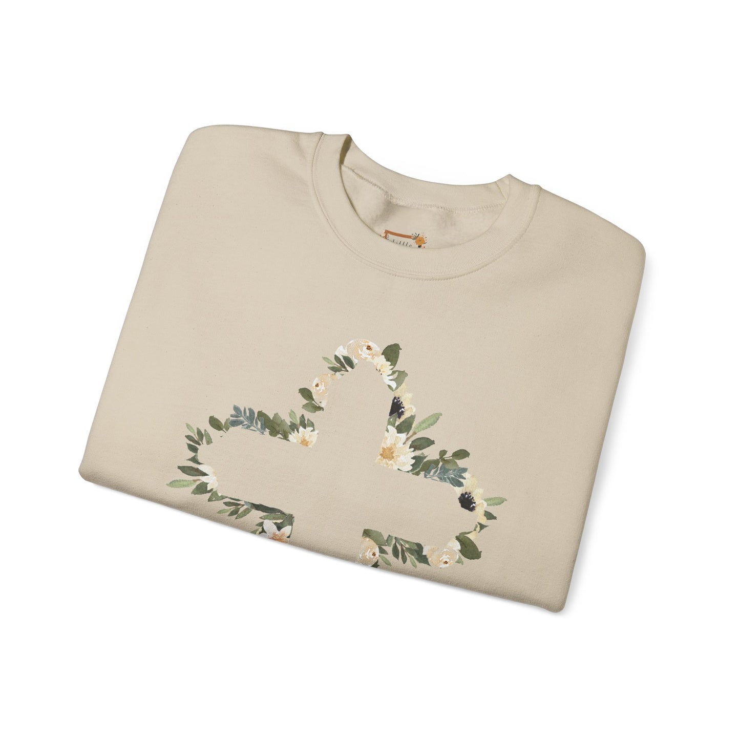 Floral Cross Crewneck Sweatshirt — Christian Faith Floral Pullover