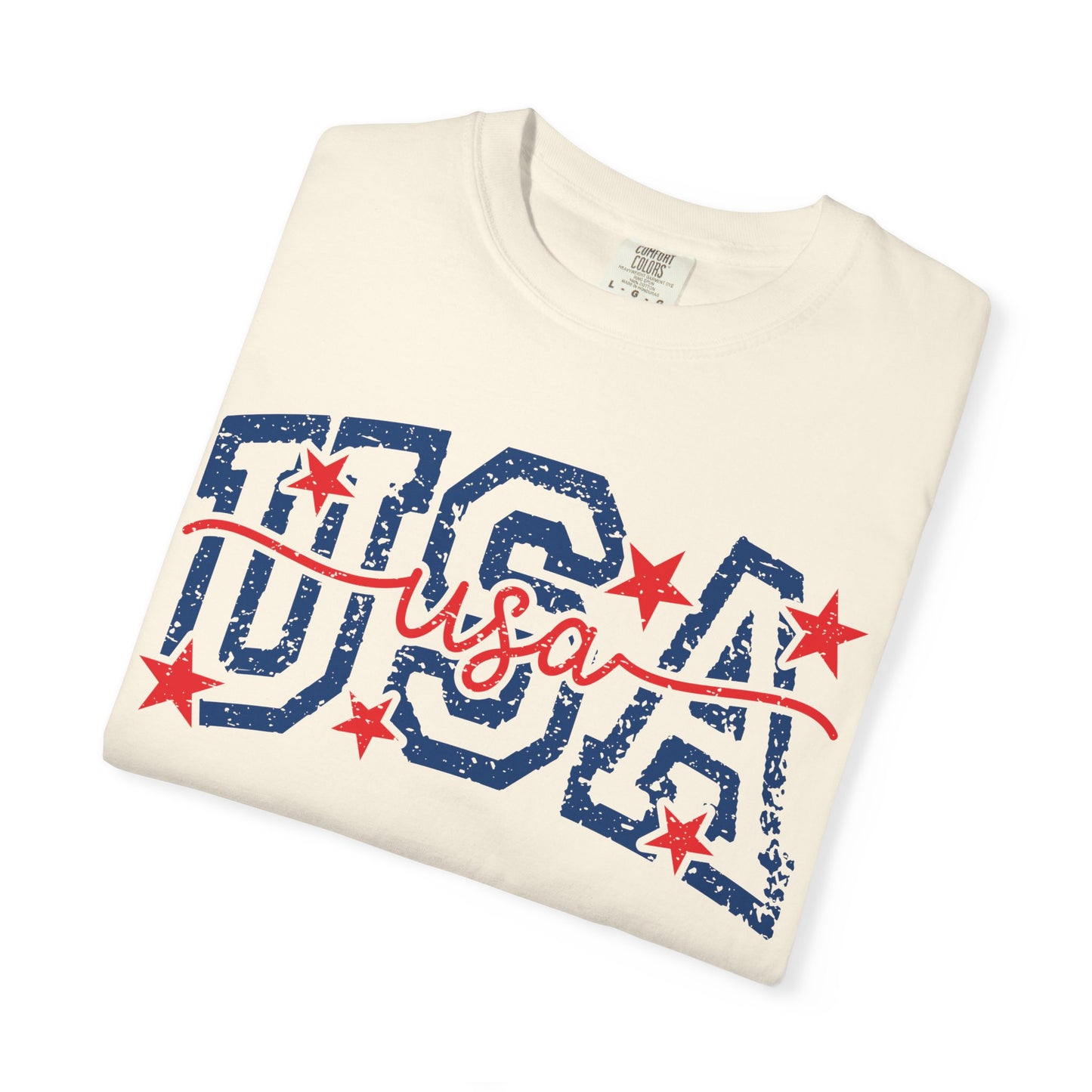 Retro USA Americana Mama Tee • Bold Patriotic Outfit Shirt • Vintage 4TH of July Script Summer Top