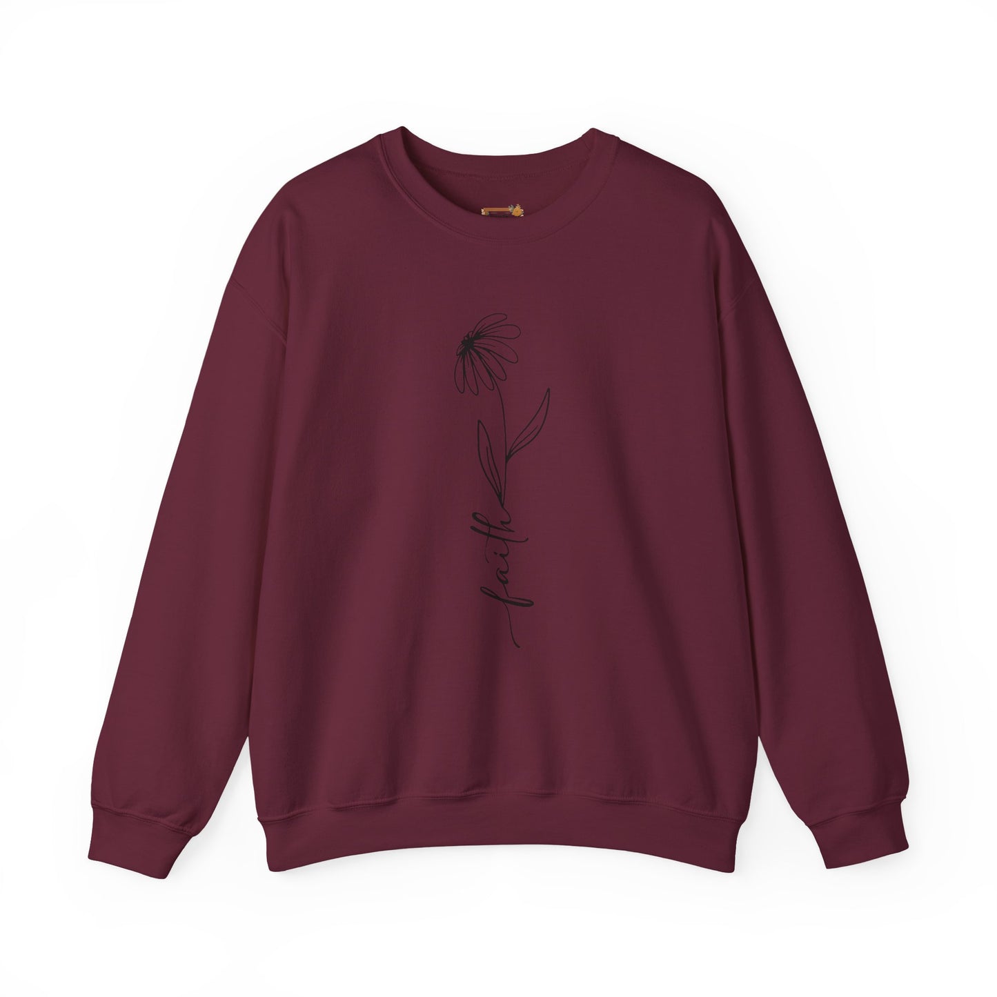 Daisy Faith Floral Sweatshirt | Minimal Line Flower Mama | Neutral Botanical Pullover | Soft Fleece Top