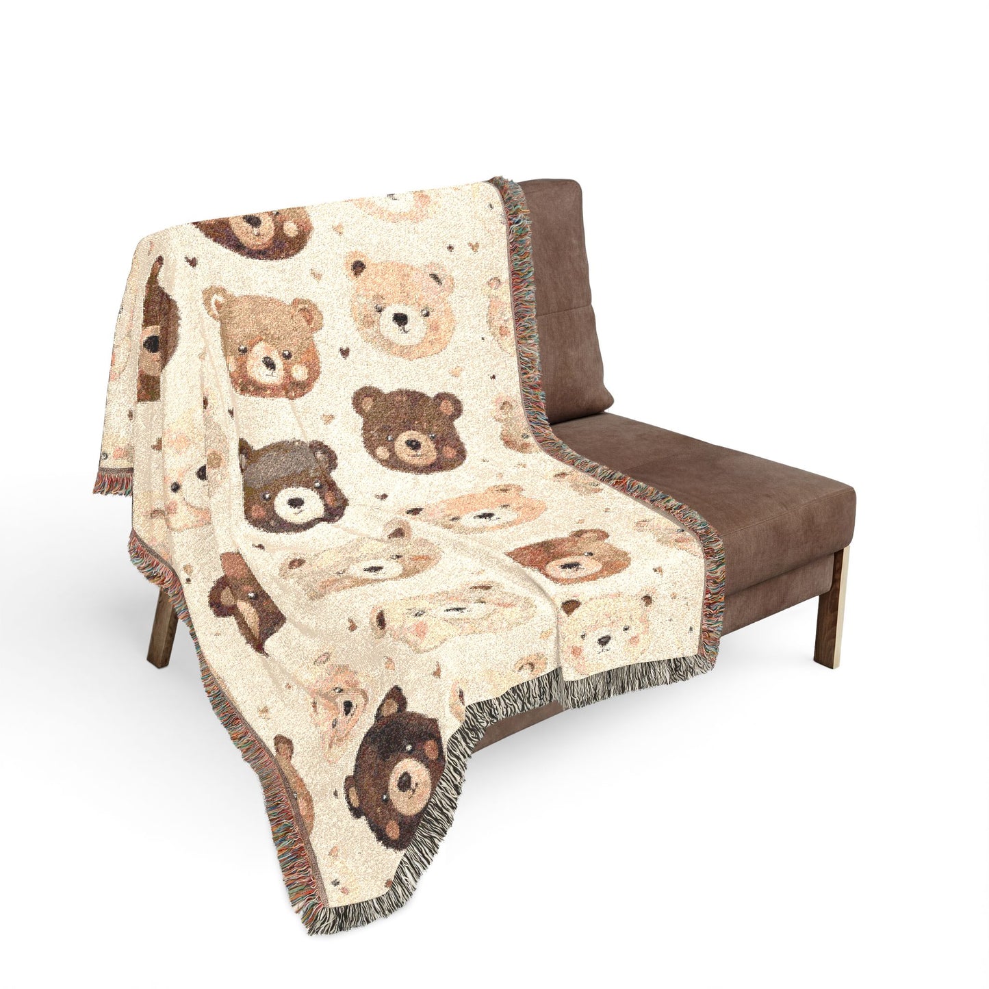 Teddy Bear Nursery Woven Blanket — Cute Bear Baby Throw