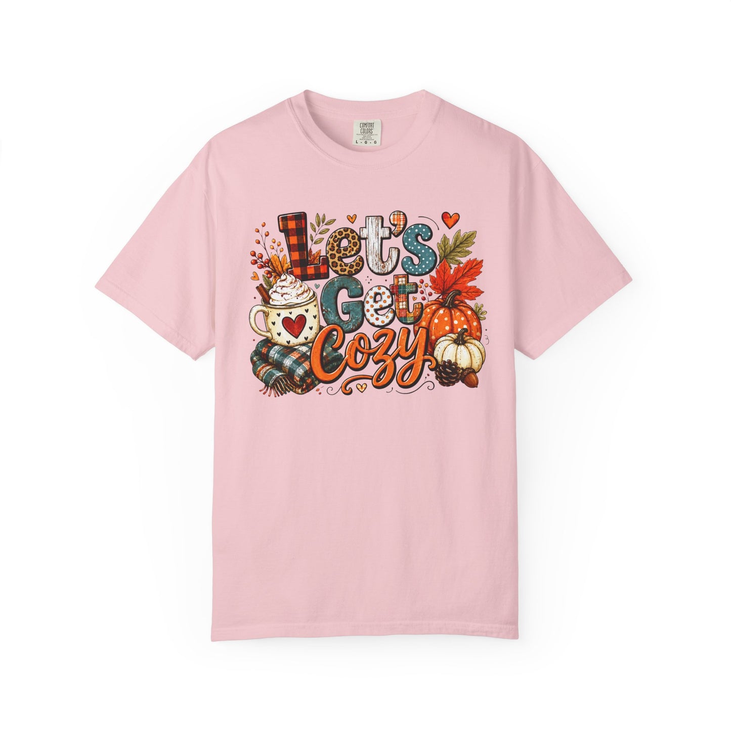 Let's Get Cozy Shirt • Cozy Fall Shirt • Pumpkin Spice Tee • Autumn Graphic Tee • Cute Fall Sweatshirt • Comfort Colors Fall Shirt • Cozy Season Tee