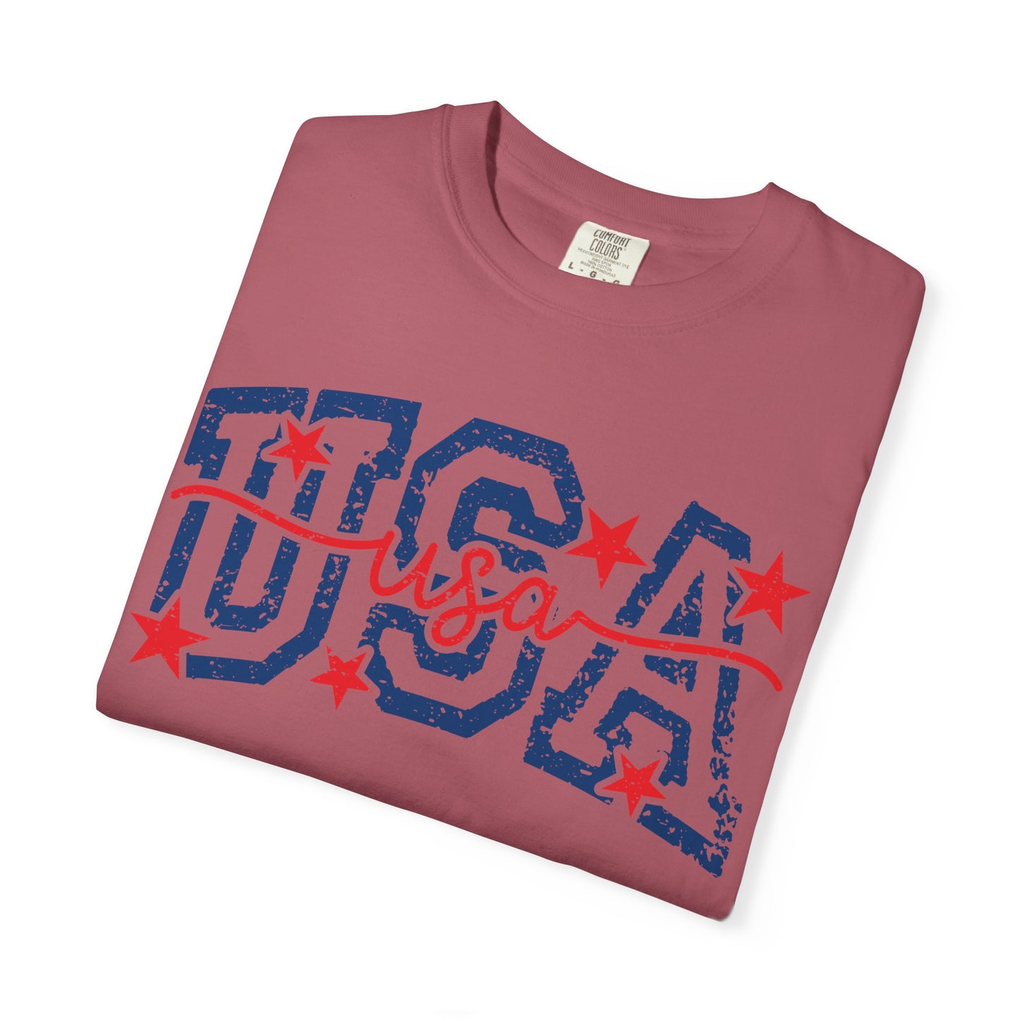 Retro USA Americana Mama Tee • Bold Patriotic Outfit Shirt • Vintage 4TH of July Script Summer Top