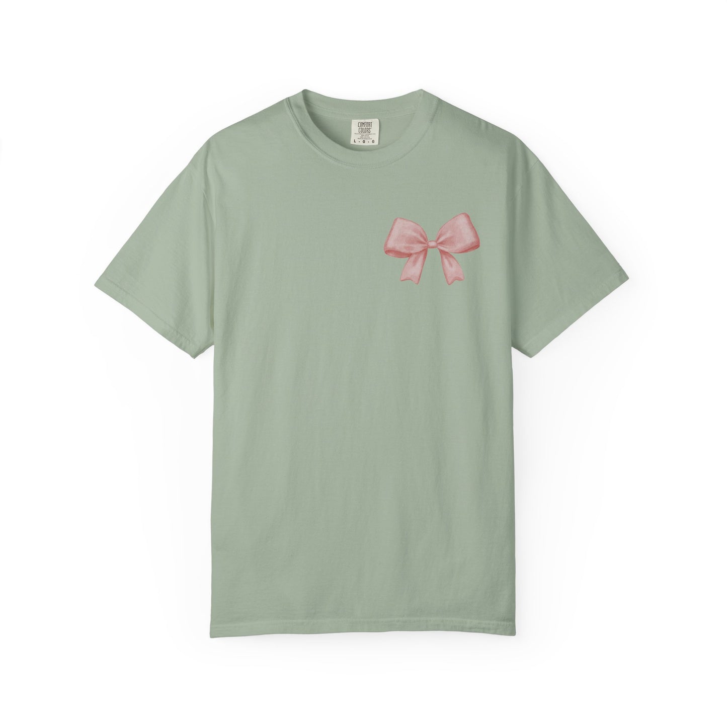 Grace Upon Grace Scripture with Pastel Pink Bow Tshirt • Girly Boutique Style for Moms • Feminine Faith Aesthetic Tee