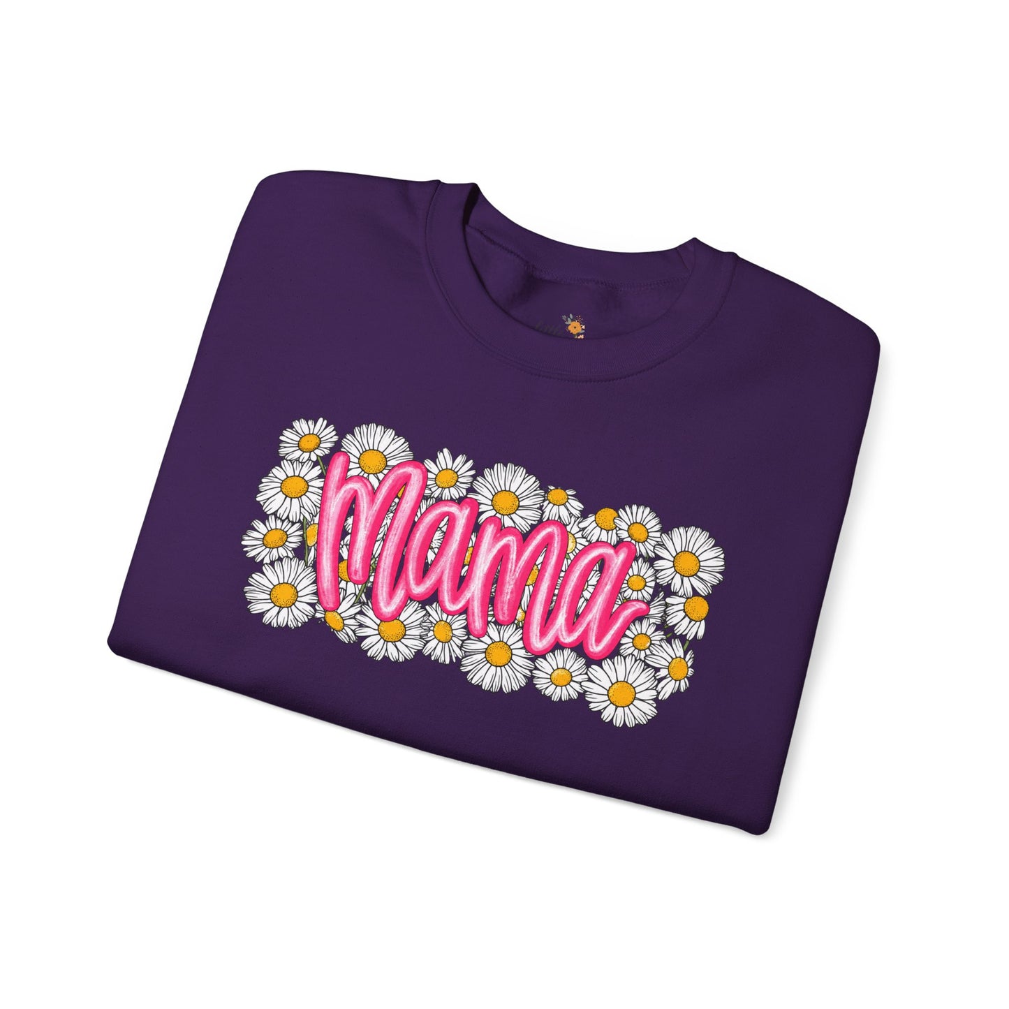 Pink Daisy Mama Sweatshirt • Floral Mama Crewneck • Spring Mama Graphic Sweatshirt • Cute Motherhood Cozy Outfit