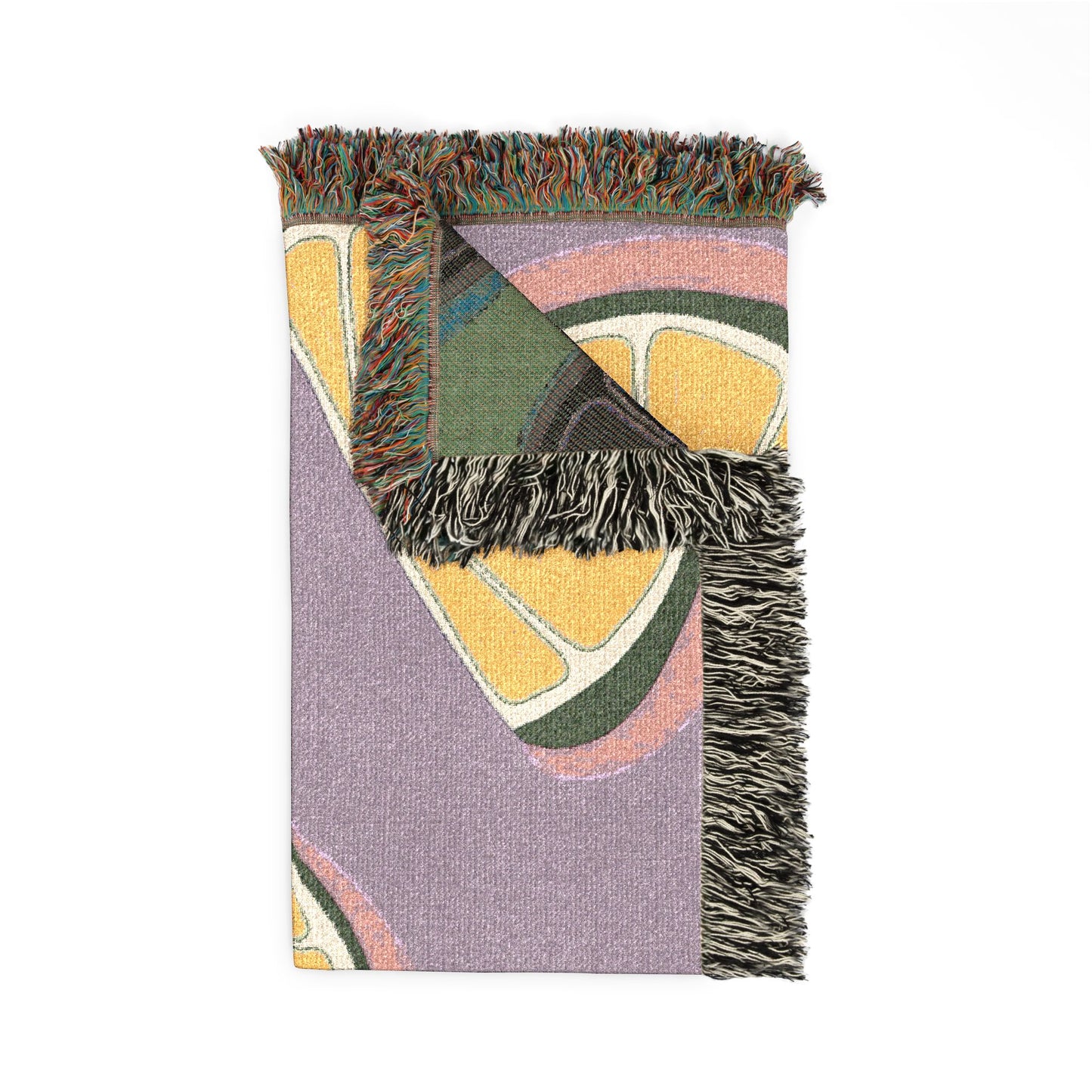 Purple Citrus Woven Blanket