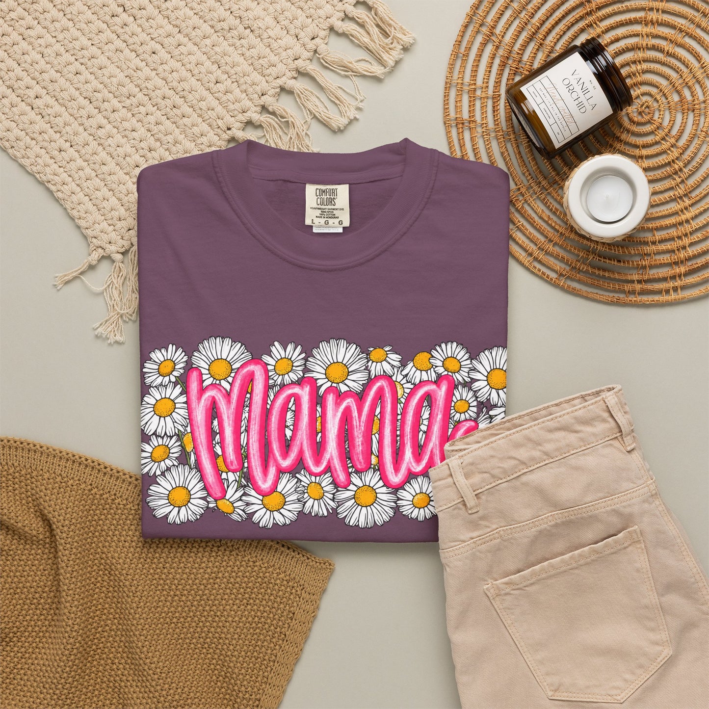 Pink Daisy Mama Shirt • Floral Mama Tee • Spring Mama Graphic Shirt • Cute Feminine Motherhood Outfit