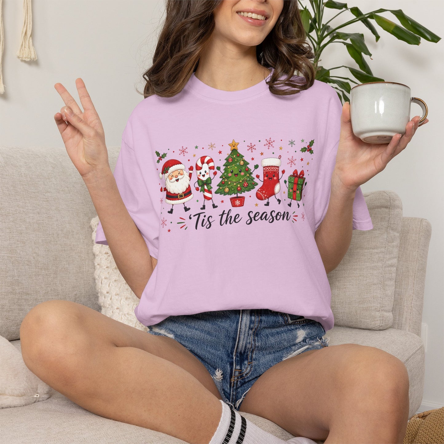 Christmas Santa Tree T-Shirt — 'Tis the Season Holiday Tee