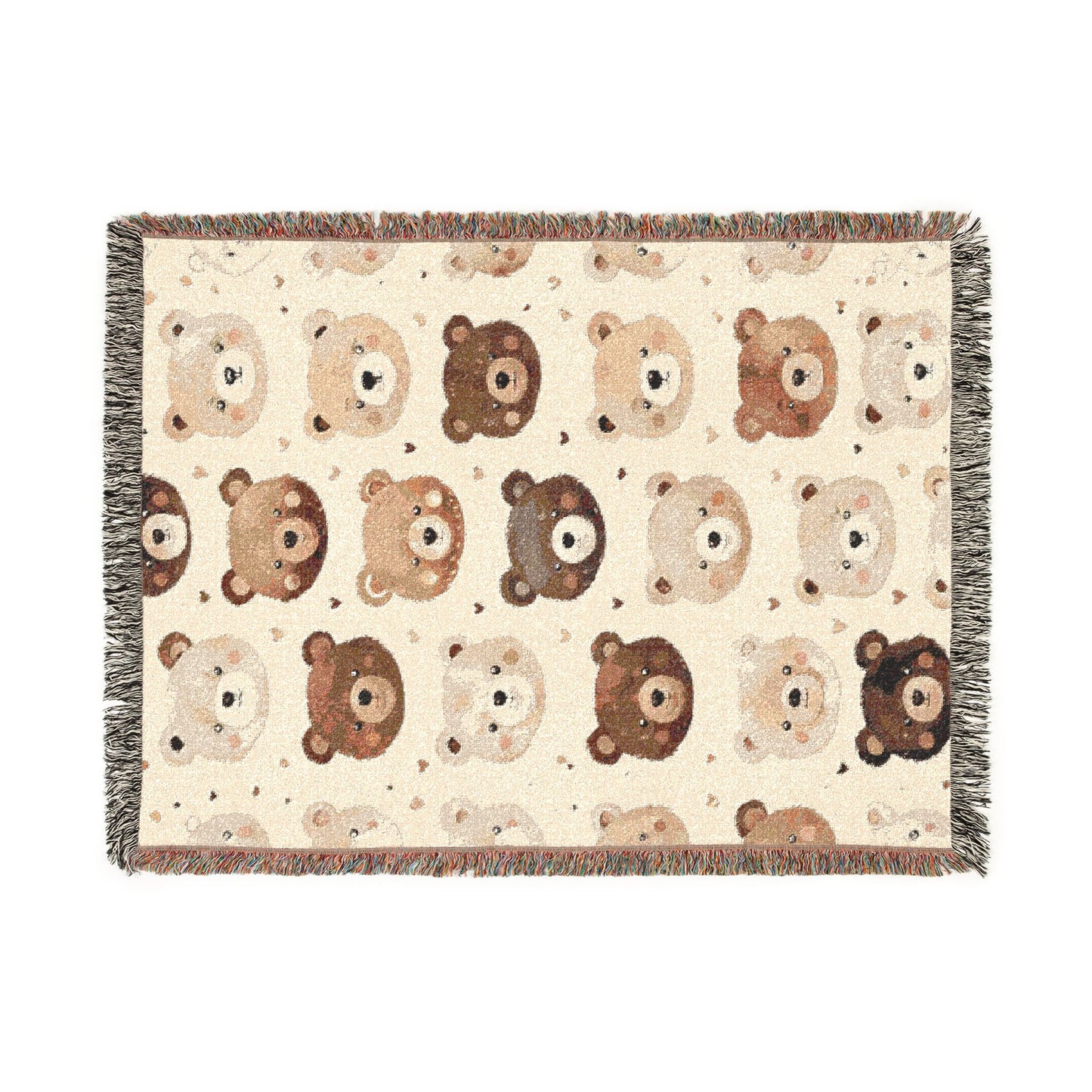 Teddy Bear Nursery Woven Blanket — Cute Bear Baby Throw