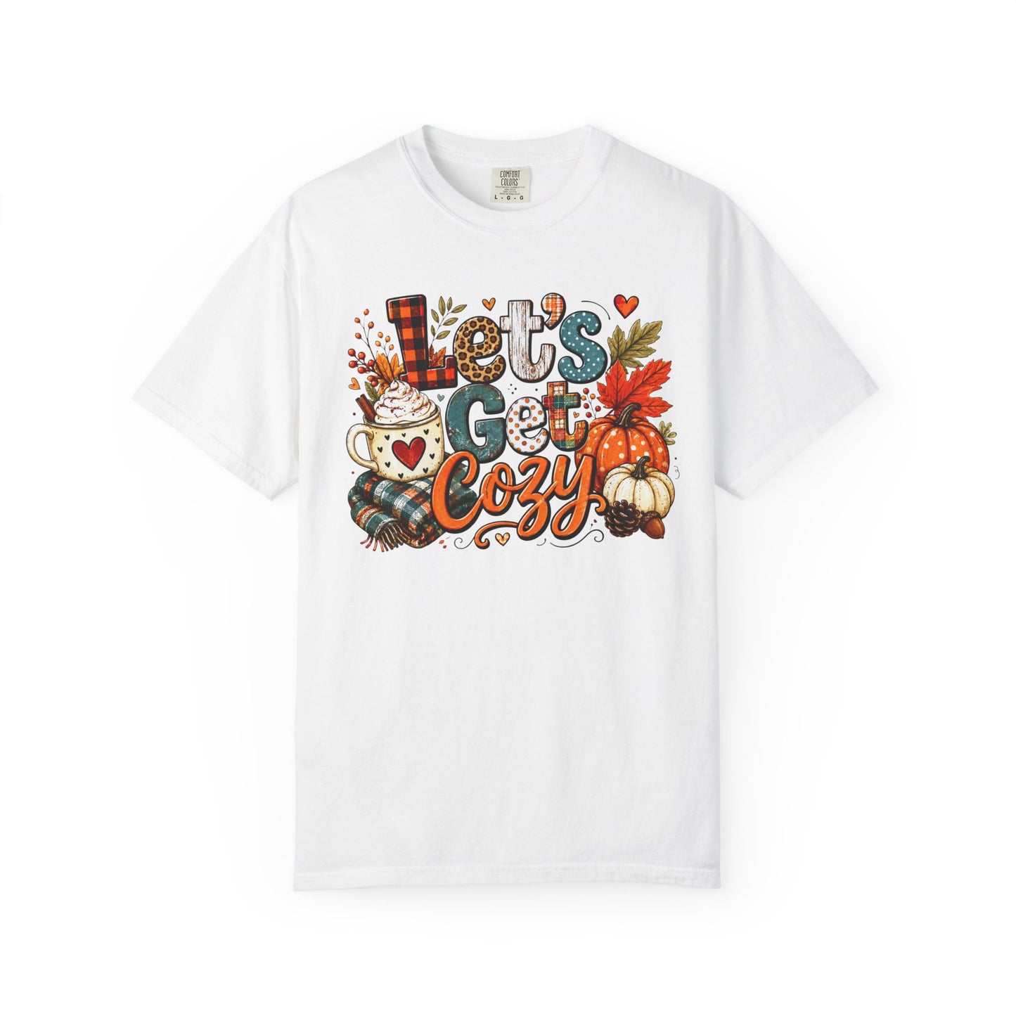 Let's Get Cozy Shirt • Cozy Fall Shirt • Pumpkin Spice Tee • Autumn Graphic Tee • Cute Fall Sweatshirt • Comfort Colors Fall Shirt • Cozy Season Tee