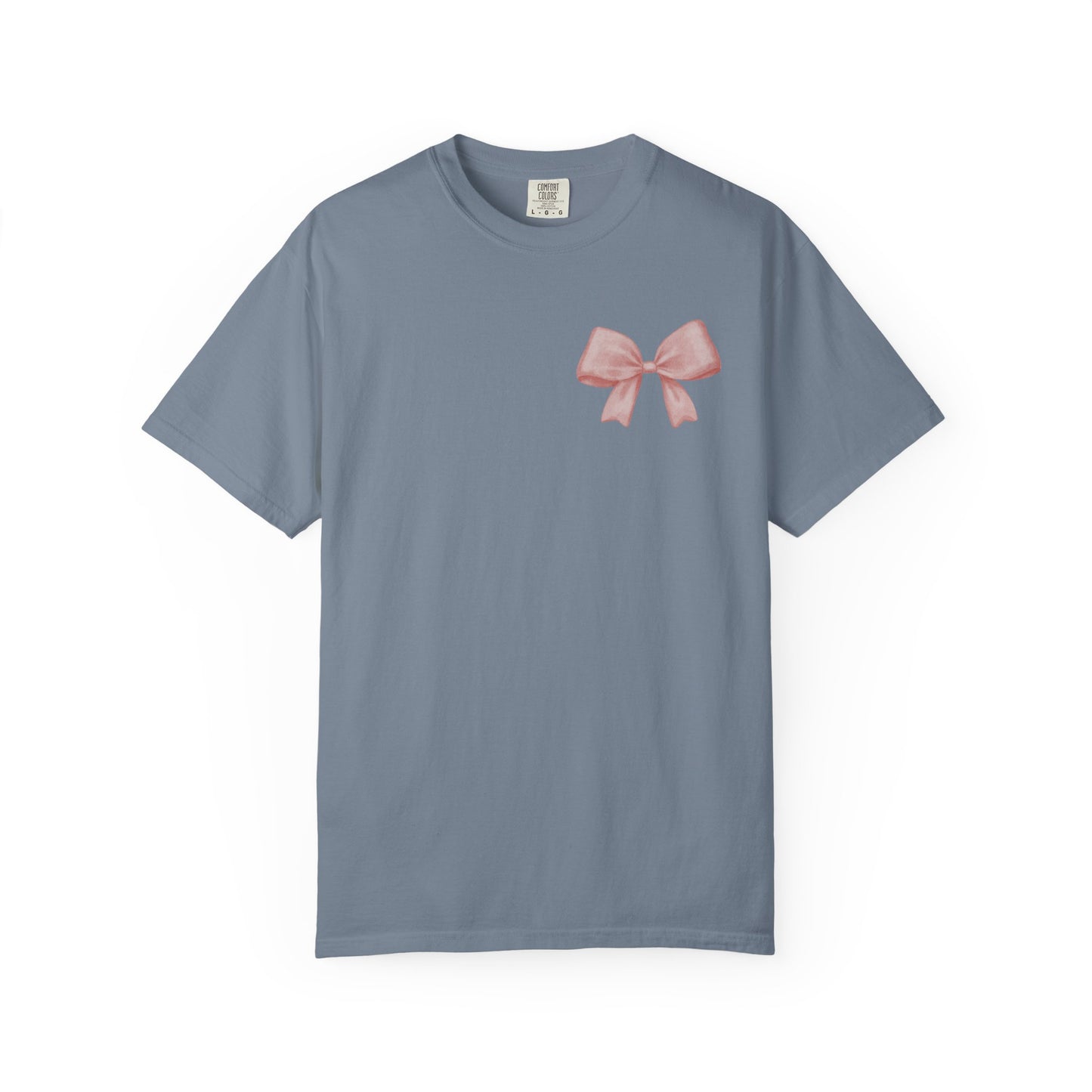 Grace Upon Grace Scripture with Pastel Pink Bow Tshirt • Girly Boutique Style for Moms • Feminine Faith Aesthetic Tee