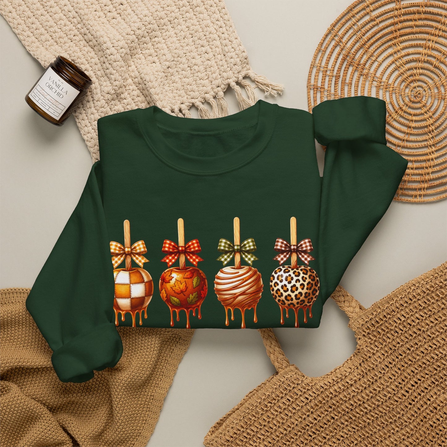 Caramel Apple Crewneck • Fall Apple Shirt • Autumn Graphic Tee • Baseball Caramel Apple Tee • Pumpkin Spice Shirt • Cute Fall Sweatshirt • Comfort Colors Tee