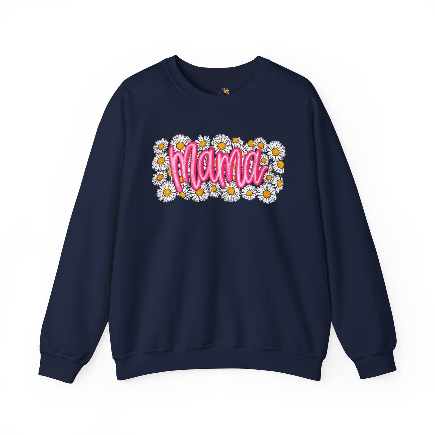 Pink Daisy Mama Sweatshirt • Floral Mama Crewneck • Spring Mama Graphic Sweatshirt • Cute Motherhood Cozy Outfit