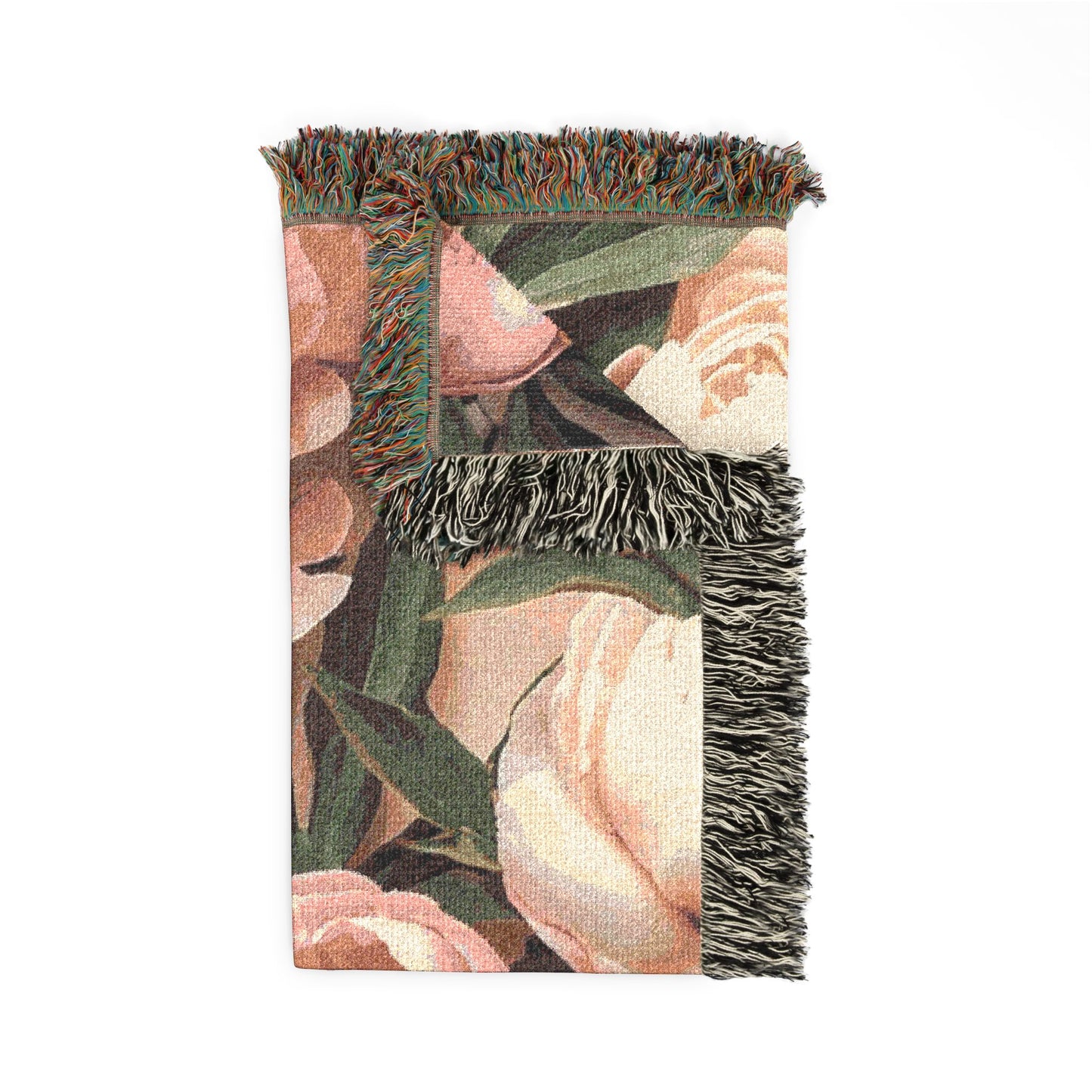 Pink Peony Blanket — Cozy Textured Throw for Home & Living