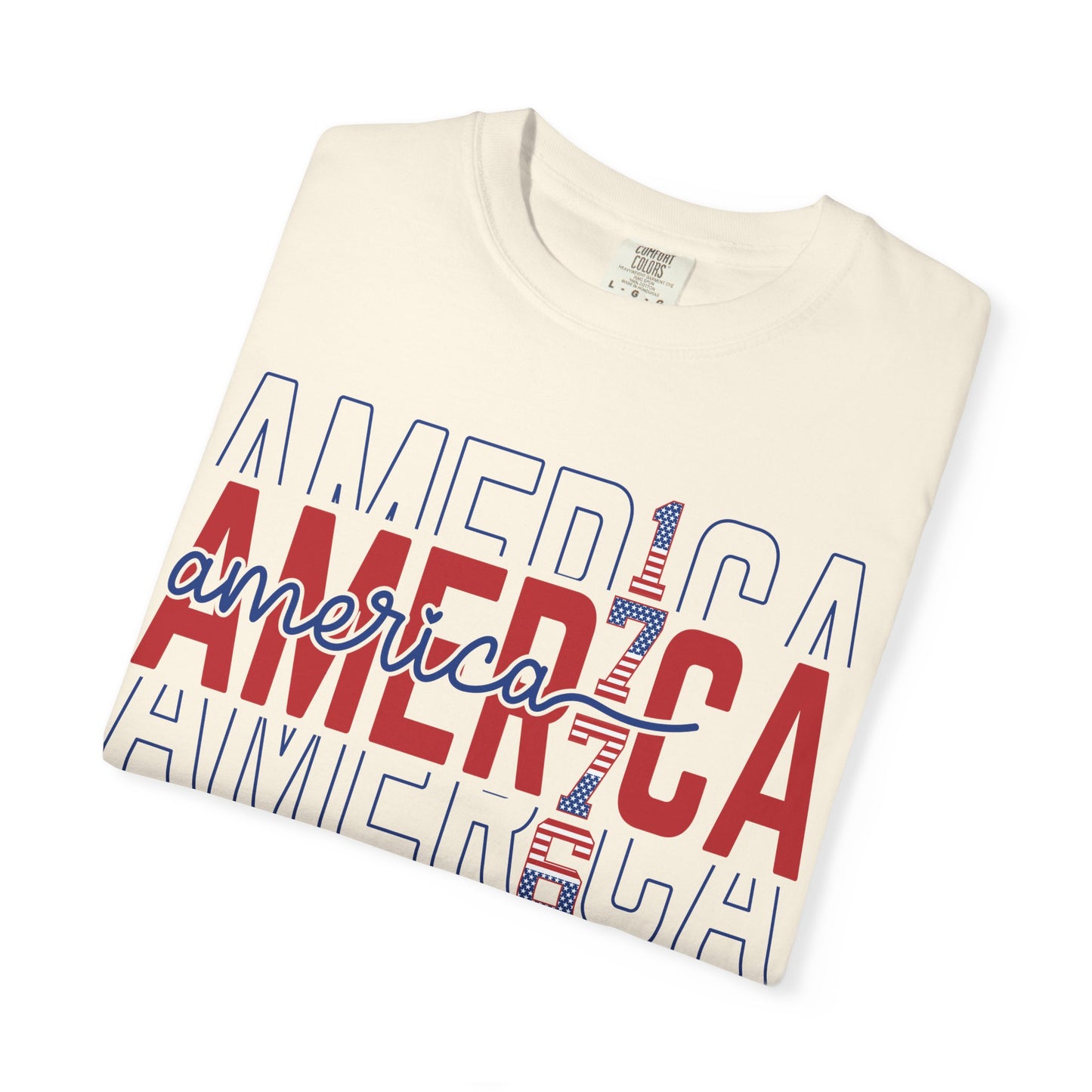 America 1776 T-Shirt • Vintage Patriotic Graphic Tee • Red White Blue Fourth of July Shirt