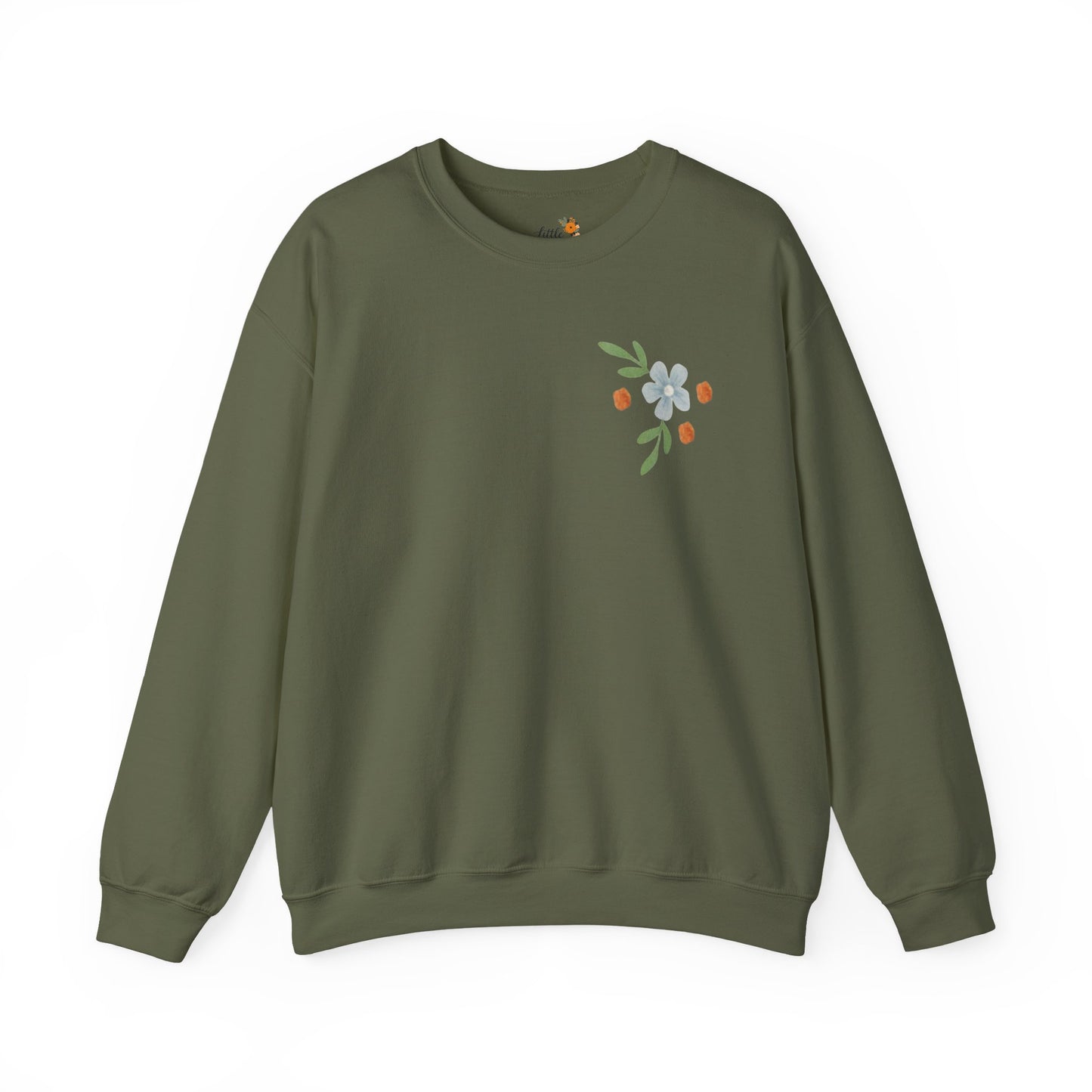 Easter Landscape Faith Sweatshirt (Front & Back) • Christian Mountain Cross Crewneck • Floral Resurrection Scene Graphic