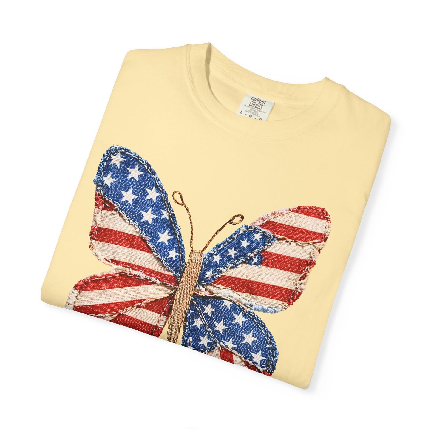 4th of July Butterfly Shirt • Patriotic Butterfly Tee • Vintage Americana Red White Blue Graphic