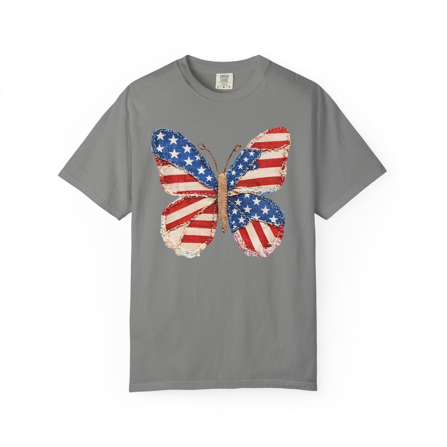 4th of July Butterfly Shirt • Patriotic Butterfly Tee • Vintage Americana Red White Blue Graphic