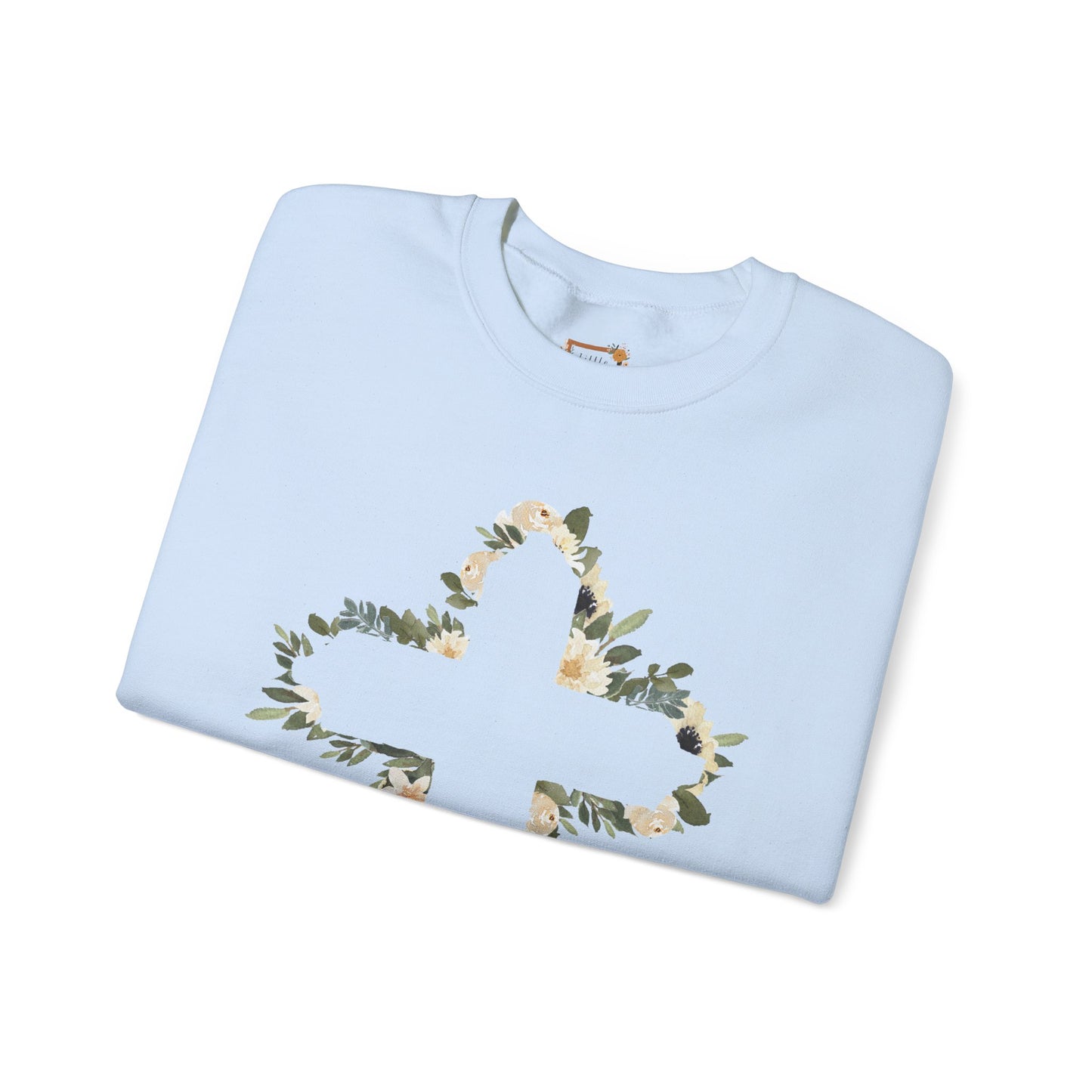 Floral Cross Crewneck Sweatshirt — Christian Faith Floral Pullover
