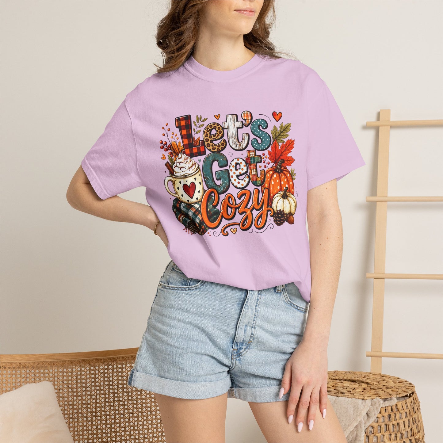 Let's Get Cozy Shirt • Cozy Fall Shirt • Pumpkin Spice Tee • Autumn Graphic Tee • Cute Fall Sweatshirt • Comfort Colors Fall Shirt • Cozy Season Tee