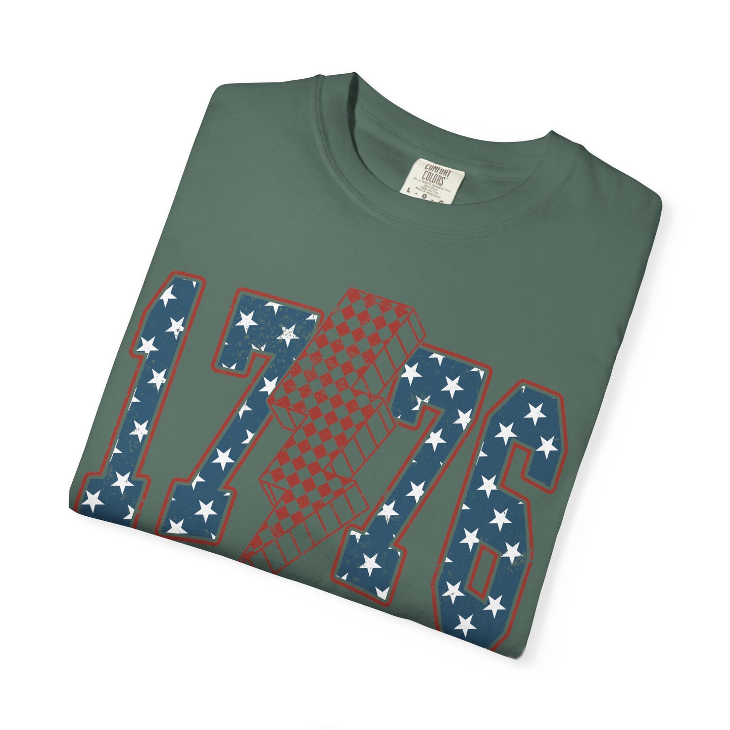 1776 Lightning Bolt Shirt • Patriotic Graphic Tee • Americana Red White Blue Bold Statement