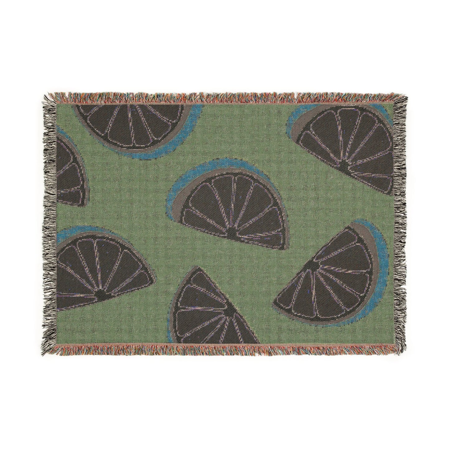 Purple Citrus Woven Blanket