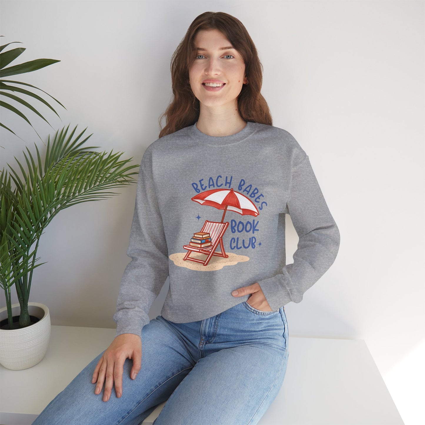 Beach Babes Book Club Sweatshirt • Beach Reader Crewneck • Coastal Summer Book Lover Pullover