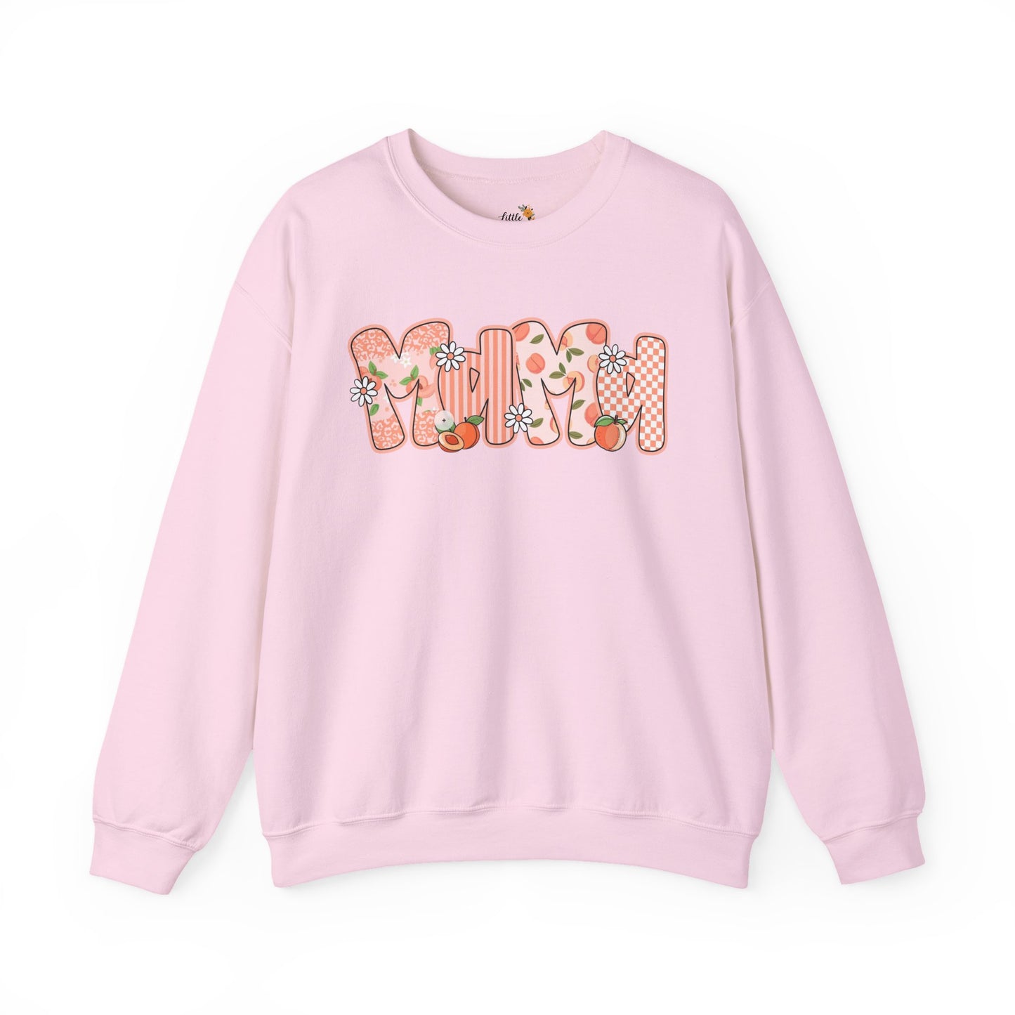 Peach Floral Mama Graphic Sweatshirt • Spring Mama Crewneck • Soft Girly Mom Pullover • Floral Boutique Style Outfit