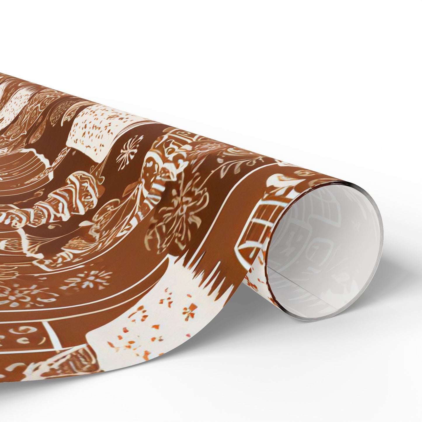 Gingerbread Village Christmas Blanket & Wrapping Paper | Brown & White Icing Cookie Houses | Cozy Holiday Gift Wrap | Winter Home Décor