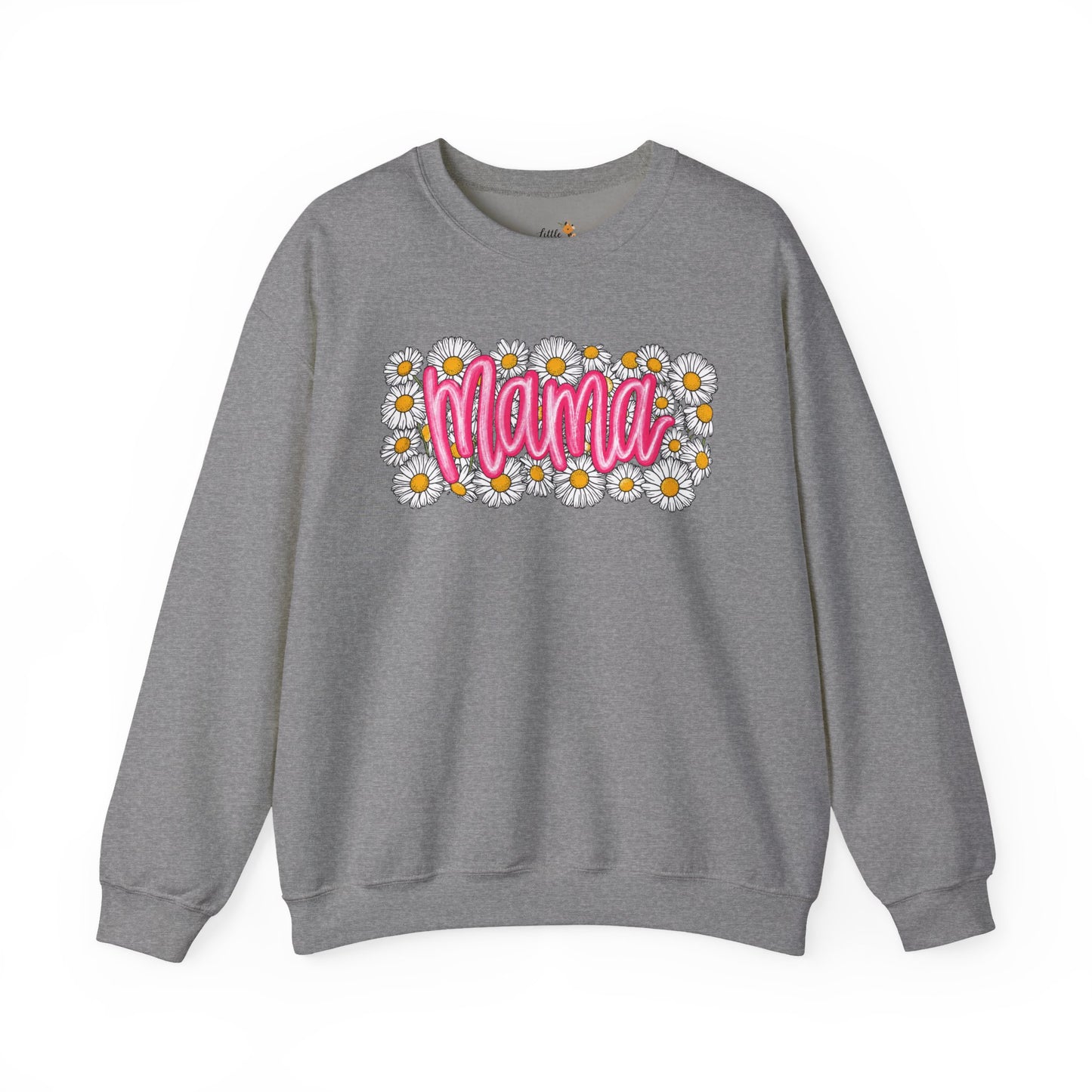 Pink Daisy Mama Sweatshirt • Floral Mama Crewneck • Spring Mama Graphic Sweatshirt • Cute Motherhood Cozy Outfit