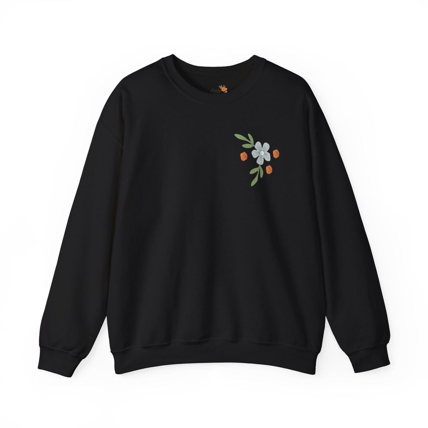 Easter Landscape Faith Sweatshirt (Front & Back) • Christian Mountain Cross Crewneck • Floral Resurrection Scene Graphic