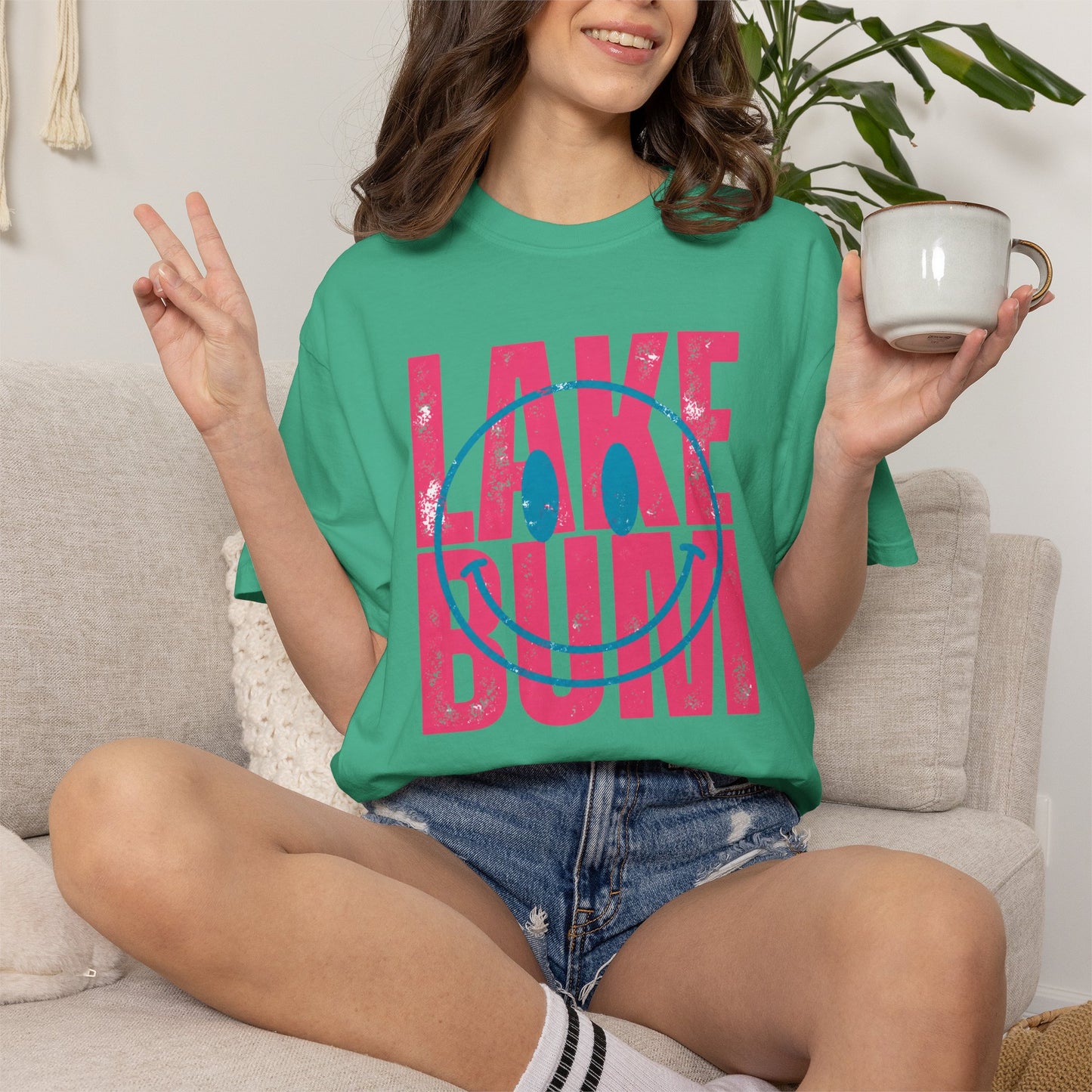 Lake Bum Graphic Tee • Summer Lake Shirt • Beach Vacation Mama Tee • Coastal Summer Outfit • Lake Life Shirt