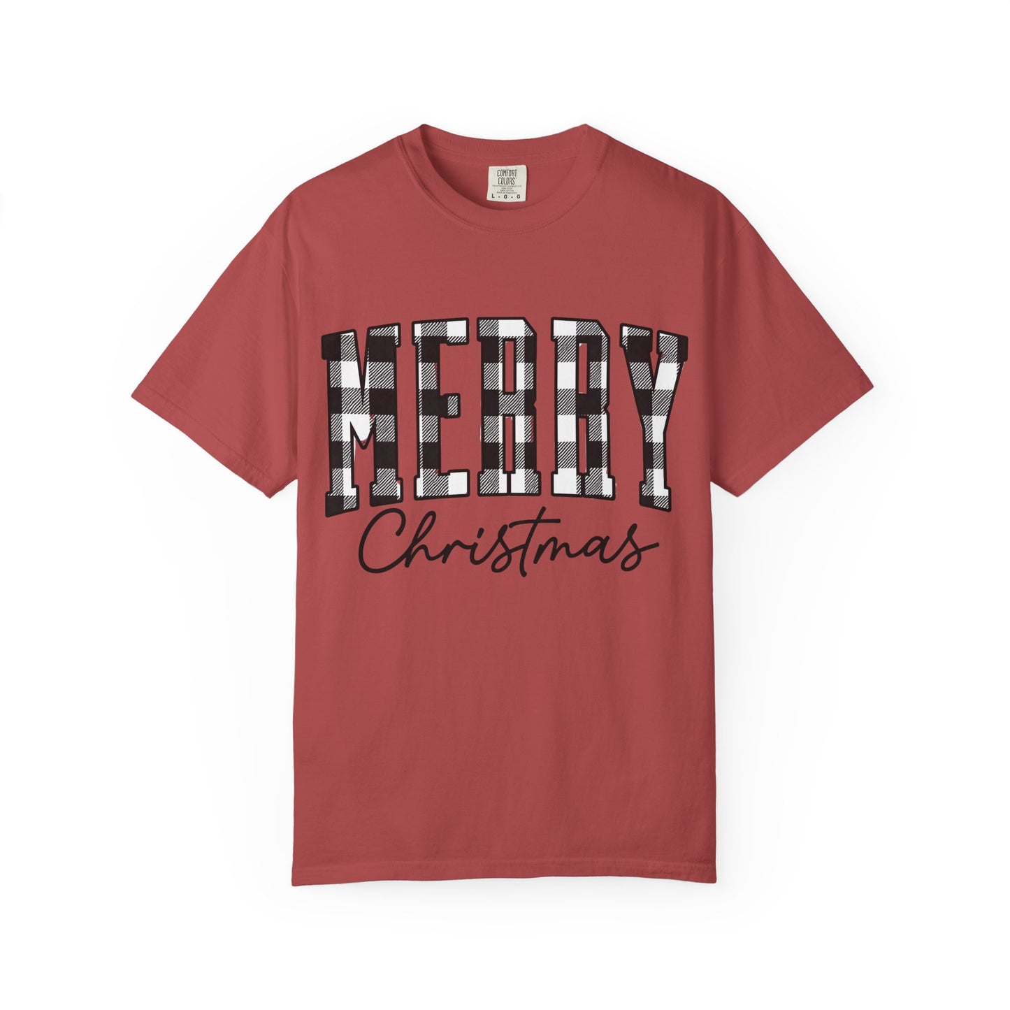 Merry Christmas Buffalo Plaid Tee