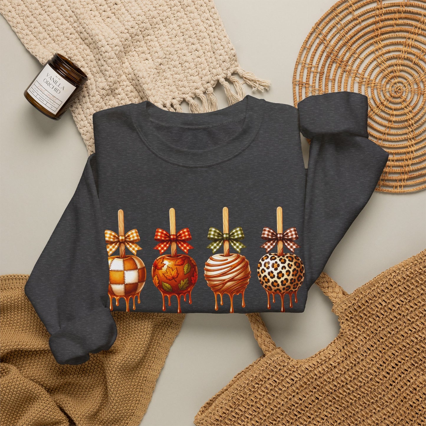 Caramel Apple Crewneck • Fall Apple Shirt • Autumn Graphic Tee • Baseball Caramel Apple Tee • Pumpkin Spice Shirt • Cute Fall Sweatshirt • Comfort Colors Tee