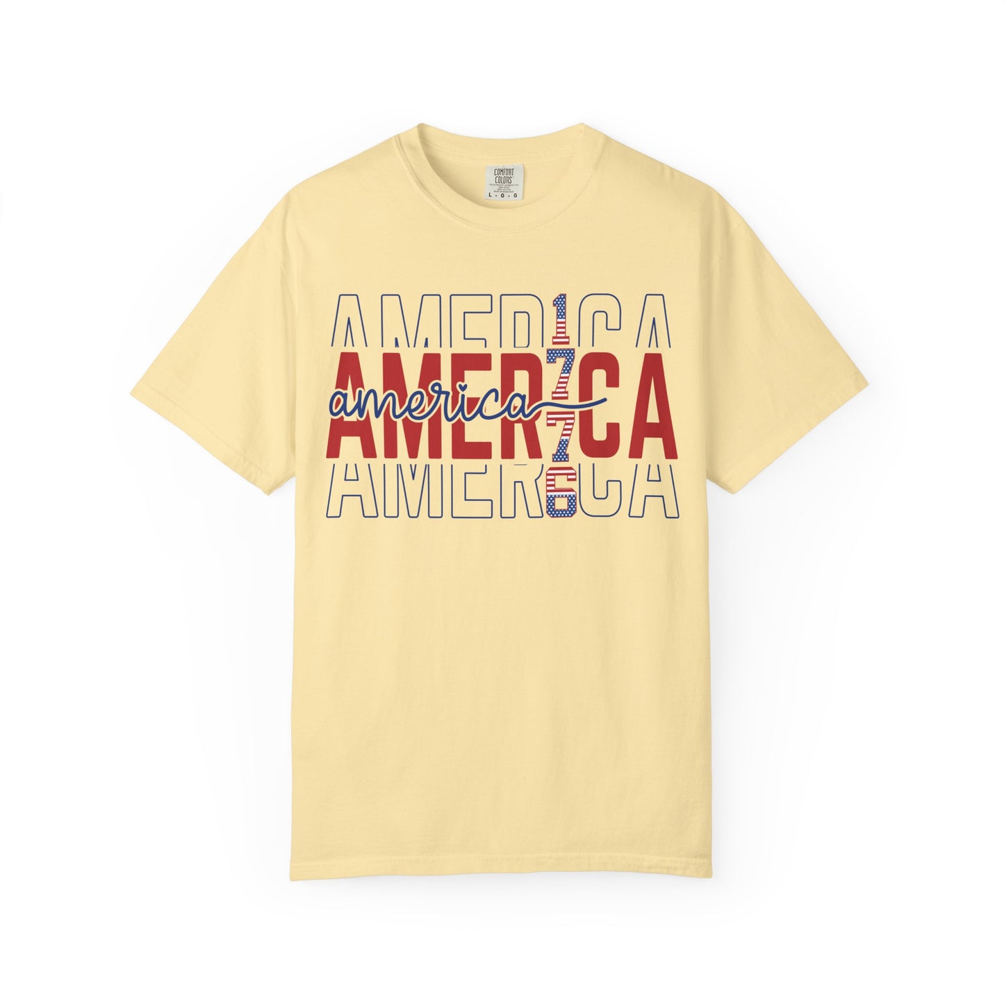 America 1776 T-Shirt • Vintage Patriotic Graphic Tee • Red White Blue Fourth of July Shirt
