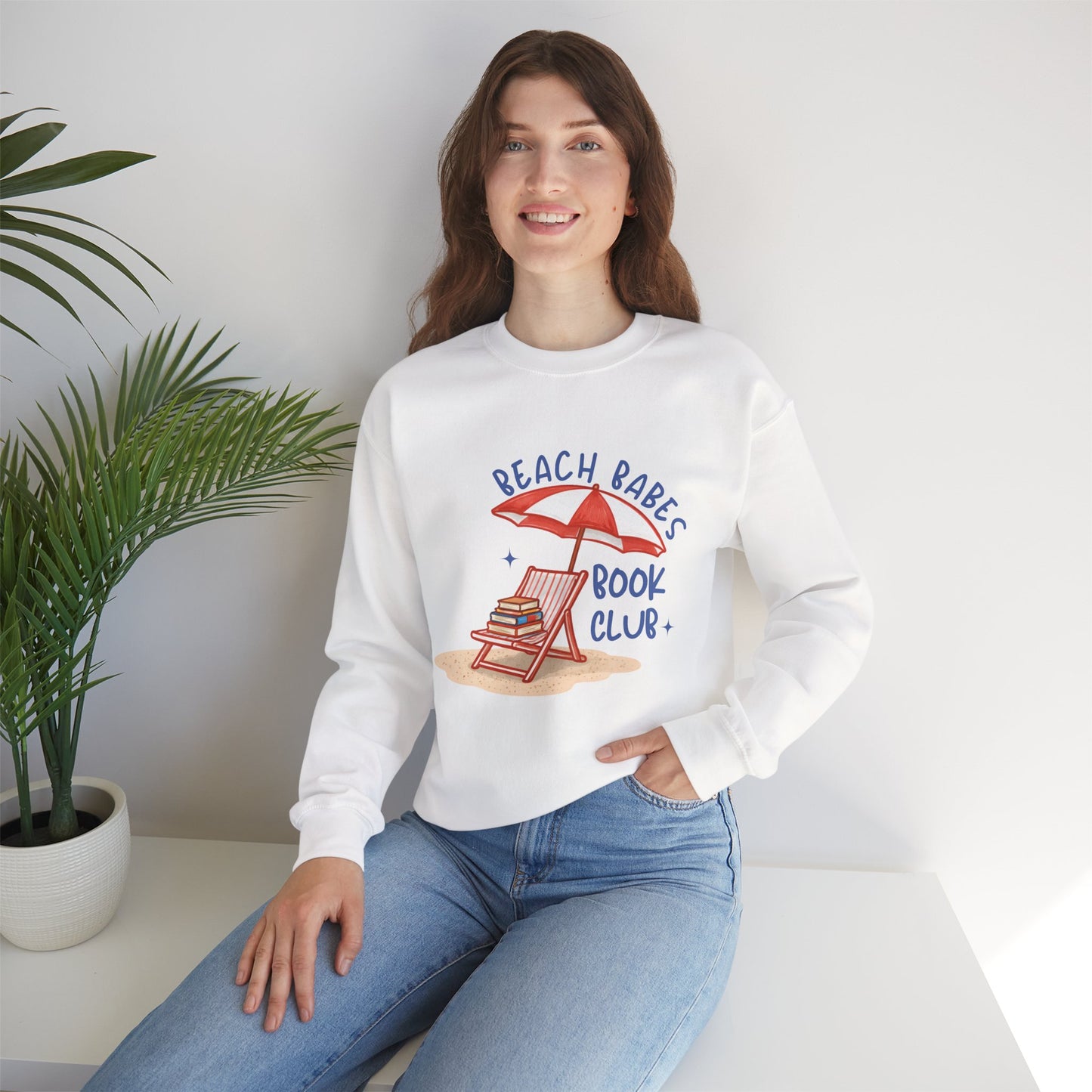 Beach Babes Book Club Sweatshirt • Beach Reader Crewneck • Coastal Summer Book Lover Pullover