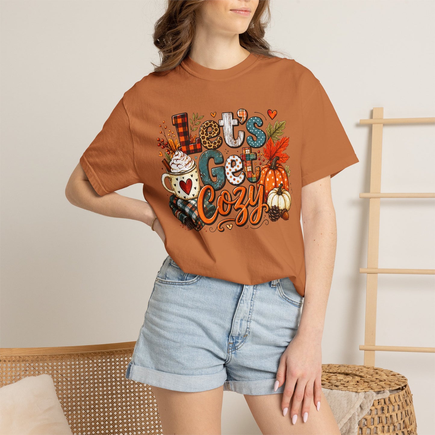 Let's Get Cozy Shirt • Cozy Fall Shirt • Pumpkin Spice Tee • Autumn Graphic Tee • Cute Fall Sweatshirt • Comfort Colors Fall Shirt • Cozy Season Tee