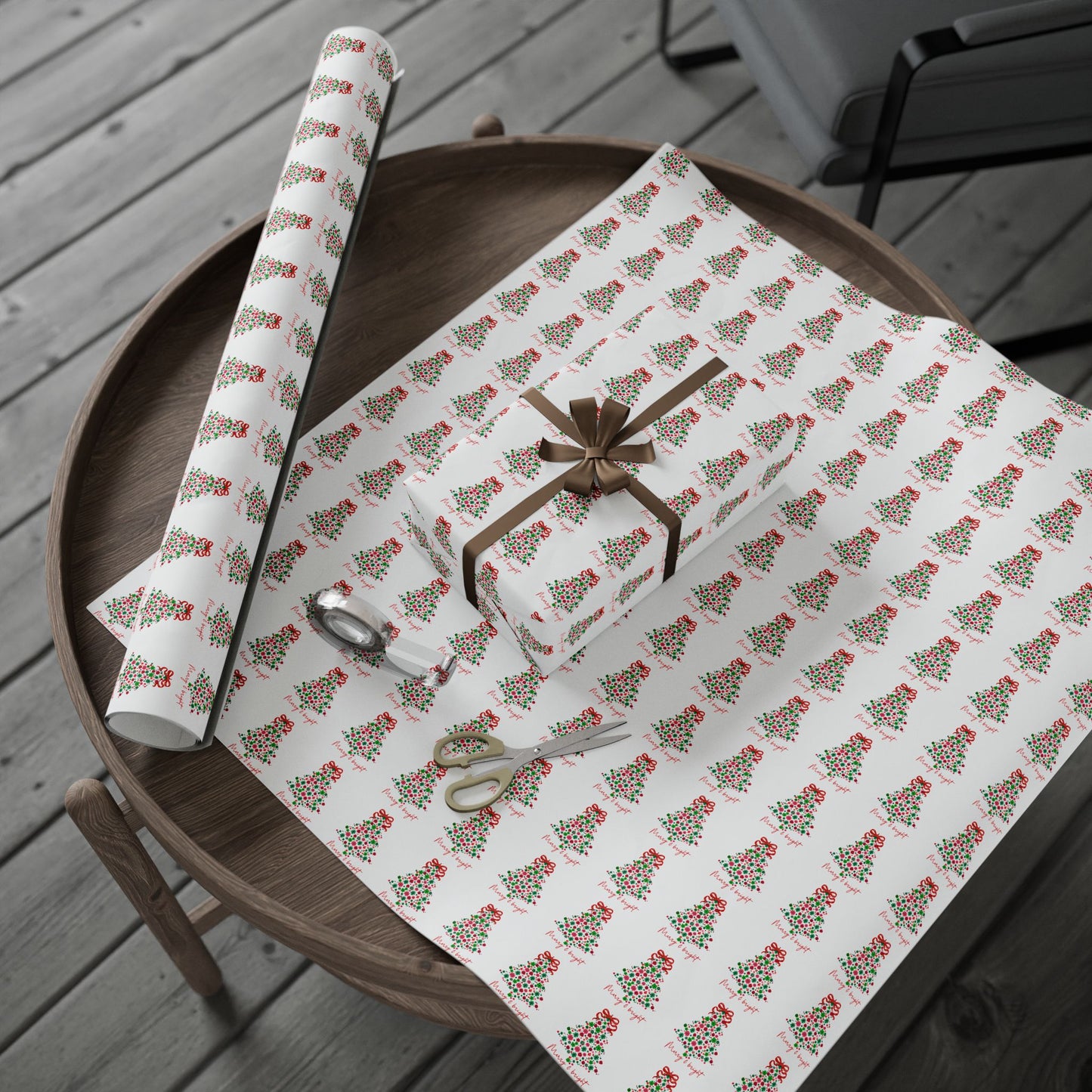 Festive Christmas Wrapping Paper Set - Merry Holiday Design for Gifts