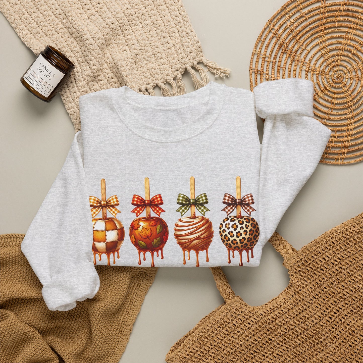 Caramel Apple Crewneck • Fall Apple Shirt • Autumn Graphic Tee • Baseball Caramel Apple Tee • Pumpkin Spice Shirt • Cute Fall Sweatshirt • Comfort Colors Tee