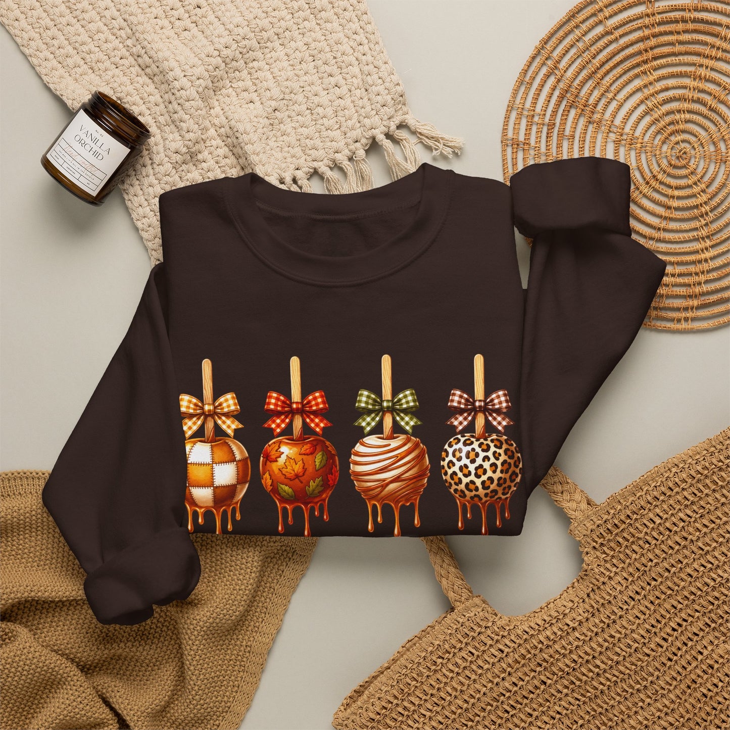 Caramel Apple Crewneck • Fall Apple Shirt • Autumn Graphic Tee • Baseball Caramel Apple Tee • Pumpkin Spice Shirt • Cute Fall Sweatshirt • Comfort Colors Tee