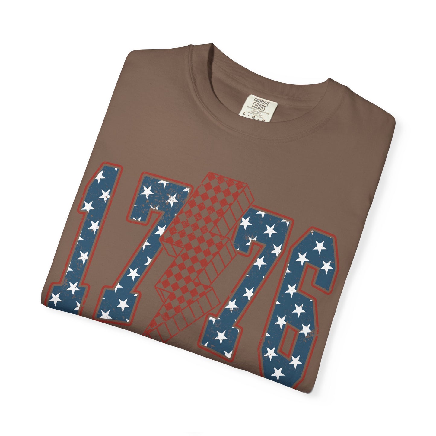 1776 Lightning Bolt Shirt • Patriotic Graphic Tee • Americana Red White Blue Bold Statement