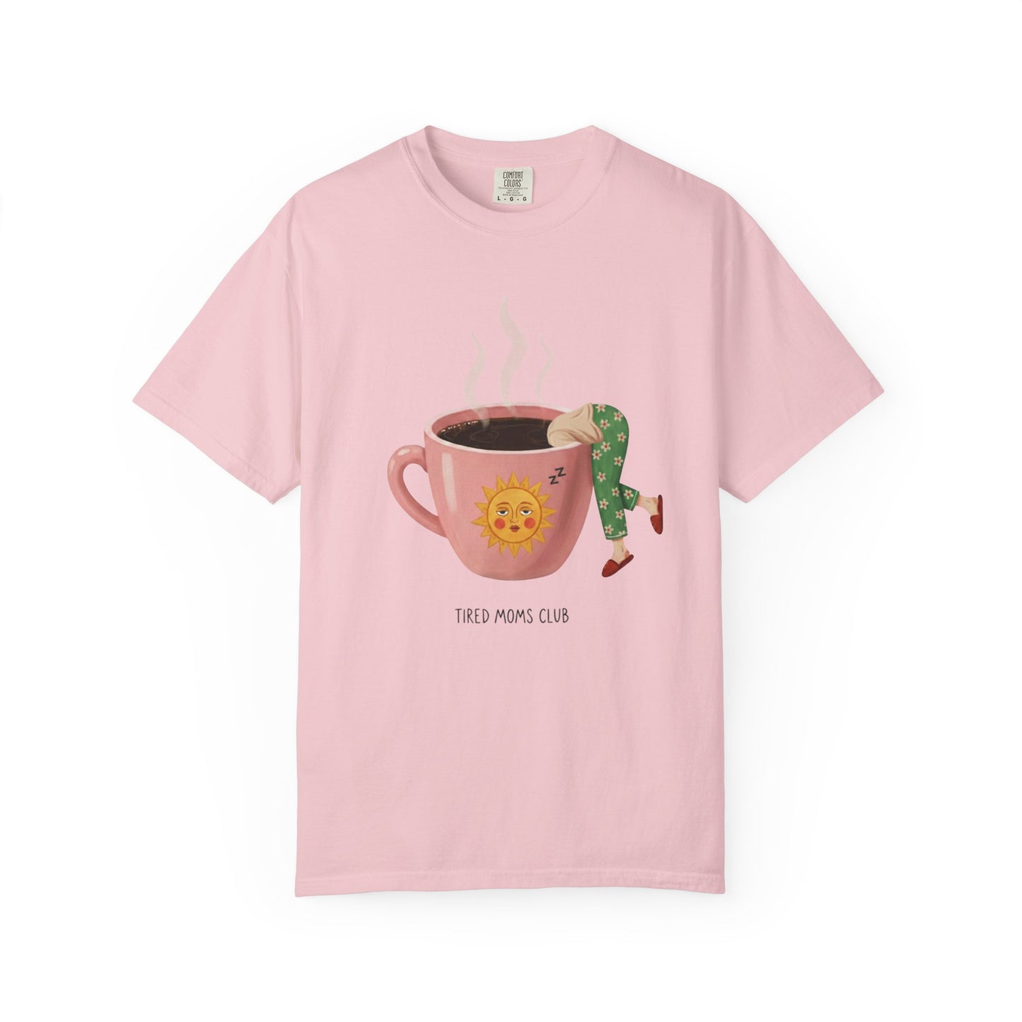 Tired Moms Club Coffee Tee • Funny Exhausted Mom Tshirt • Relatable Vintage Retro Overstimulated Motherhood
