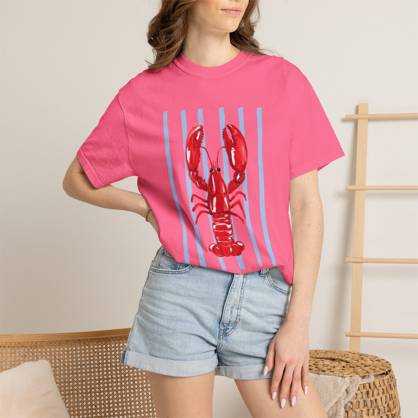 Coastal Lobster Graphic Tee • Beach Vacation Shirt • Summer Coastal Tee • Preppy Beach Shirt • Summer Vacation Outfit