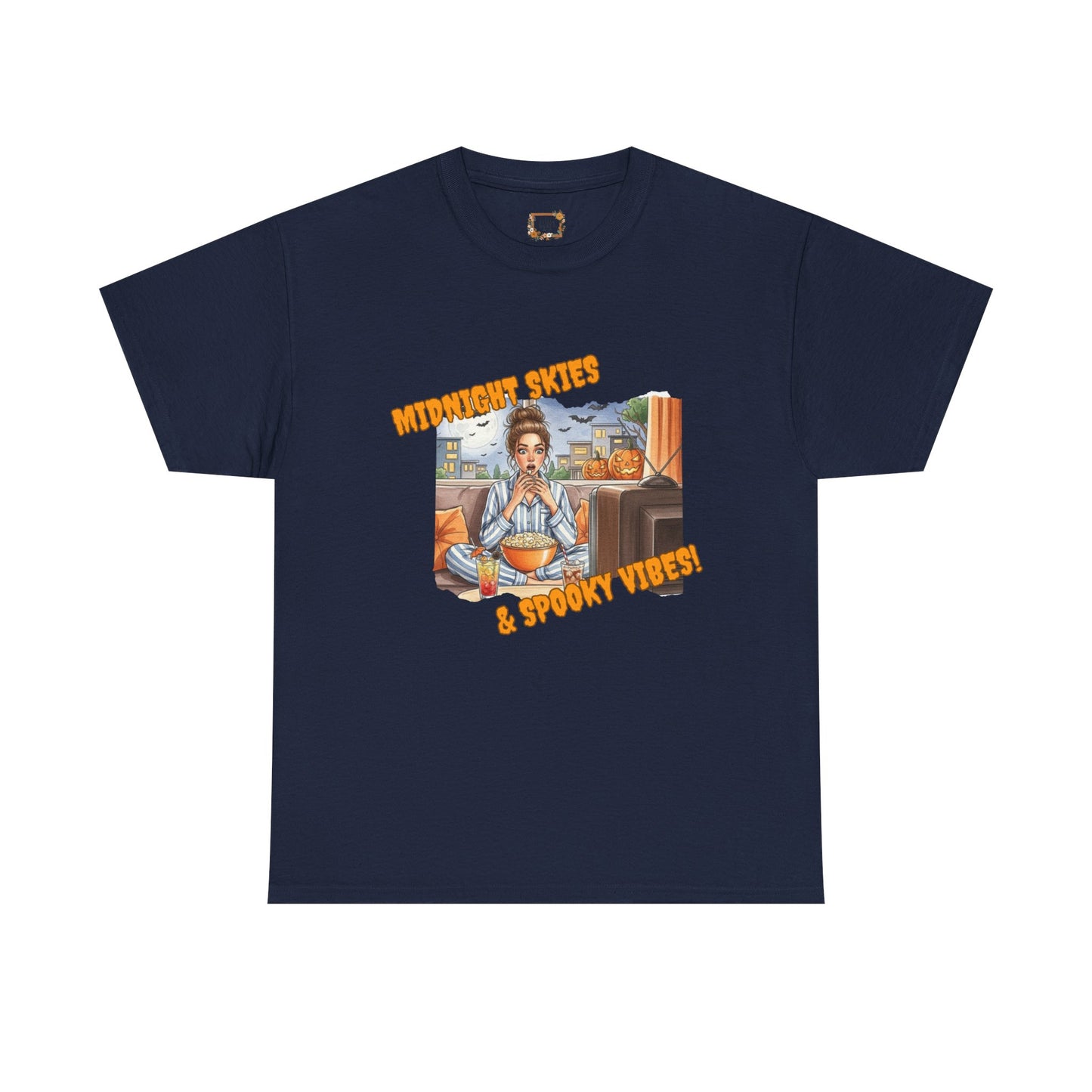 Spooky Vibes Graphic Tee – Soft Cotton Blend Halloween T-Shirt for Everyday Comfort
