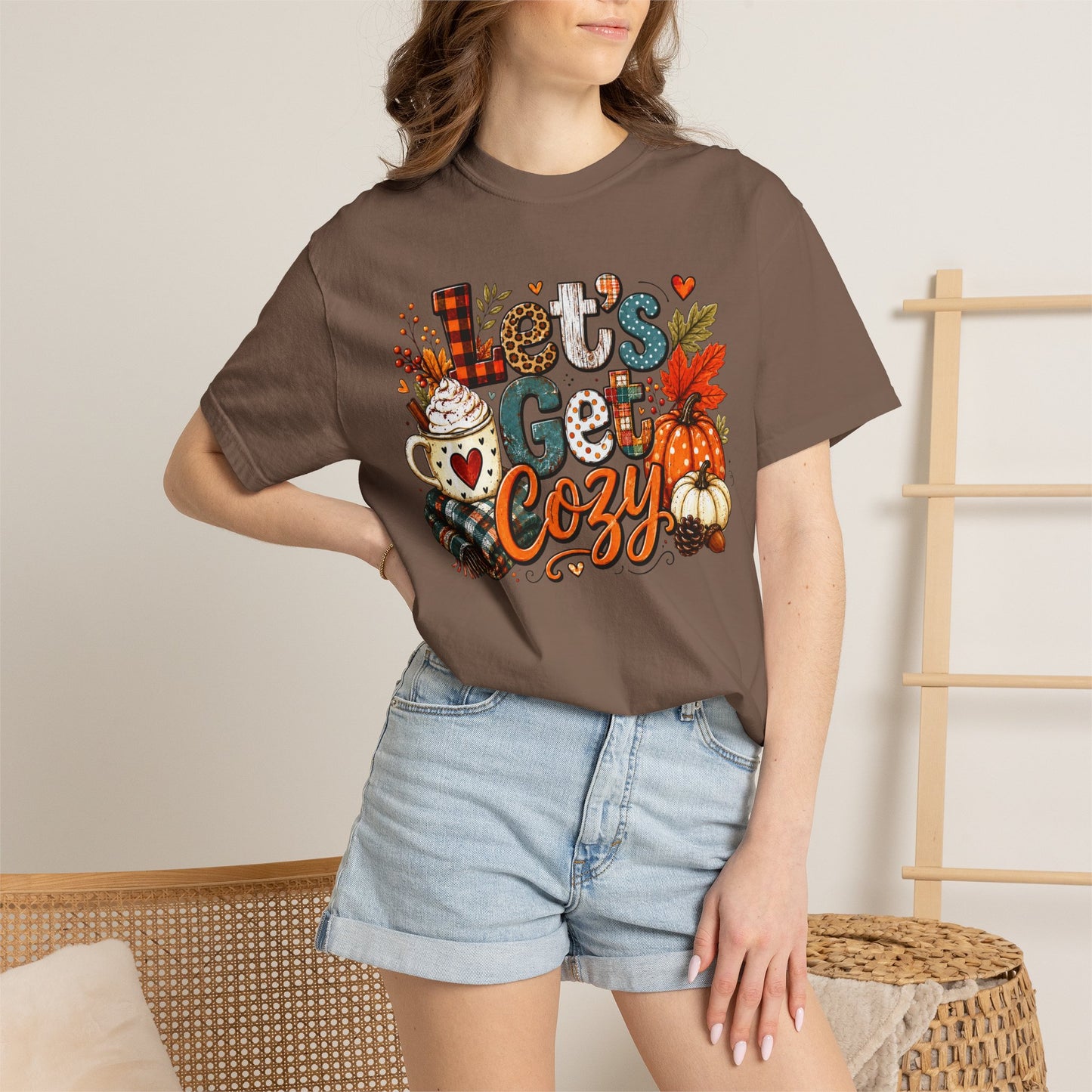 Let's Get Cozy Shirt • Cozy Fall Shirt • Pumpkin Spice Tee • Autumn Graphic Tee • Cute Fall Sweatshirt • Comfort Colors Fall Shirt • Cozy Season Tee
