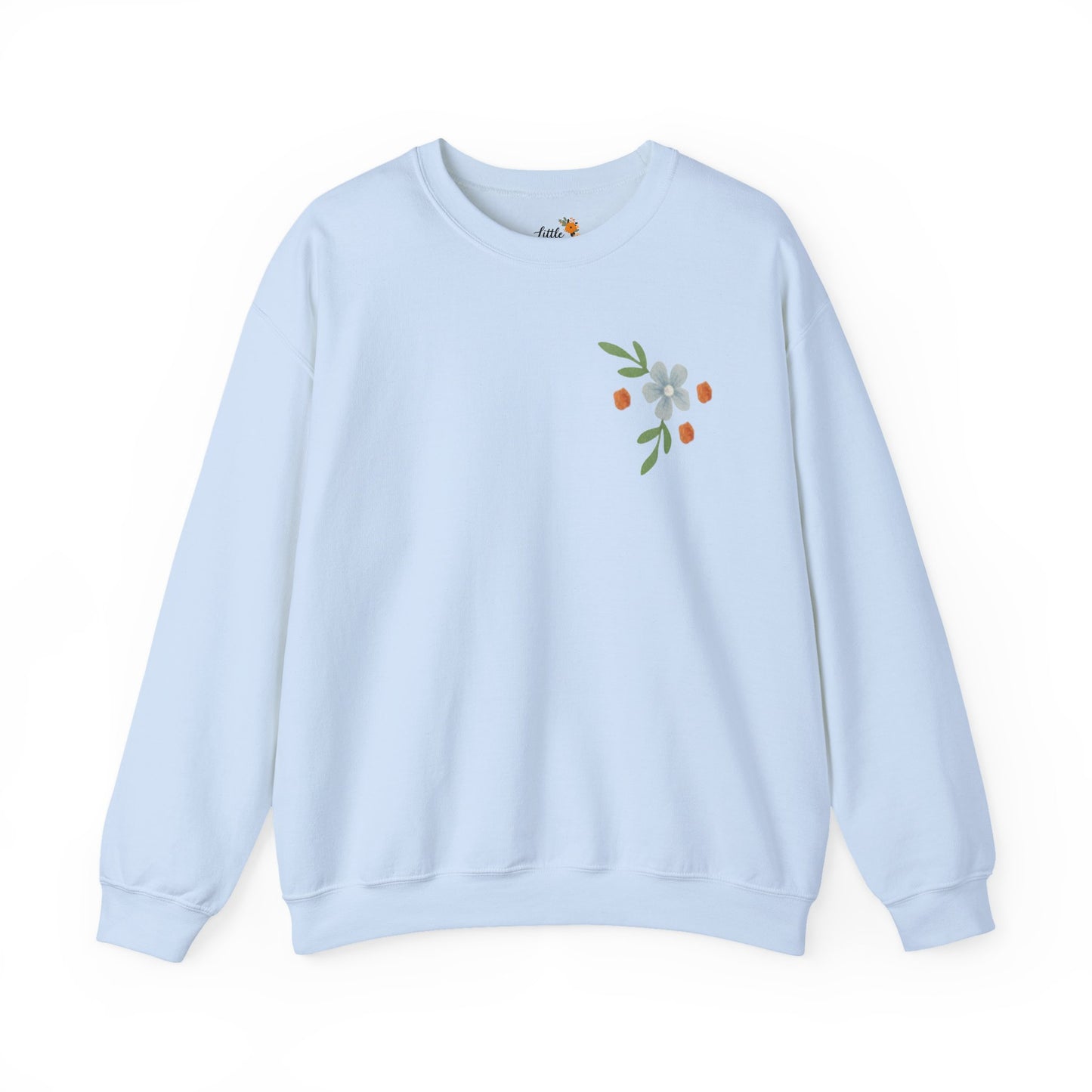 Easter Landscape Faith Sweatshirt (Front & Back) • Christian Mountain Cross Crewneck • Floral Resurrection Scene Graphic