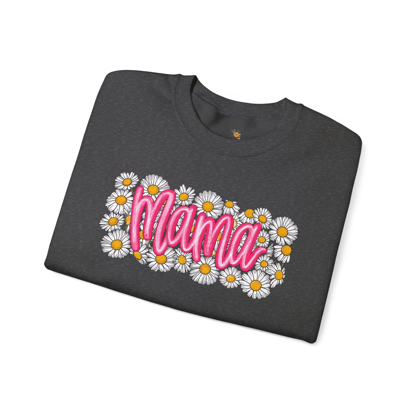 Pink Daisy Mama Sweatshirt • Floral Mama Crewneck • Spring Mama Graphic Sweatshirt • Cute Motherhood Cozy Outfit