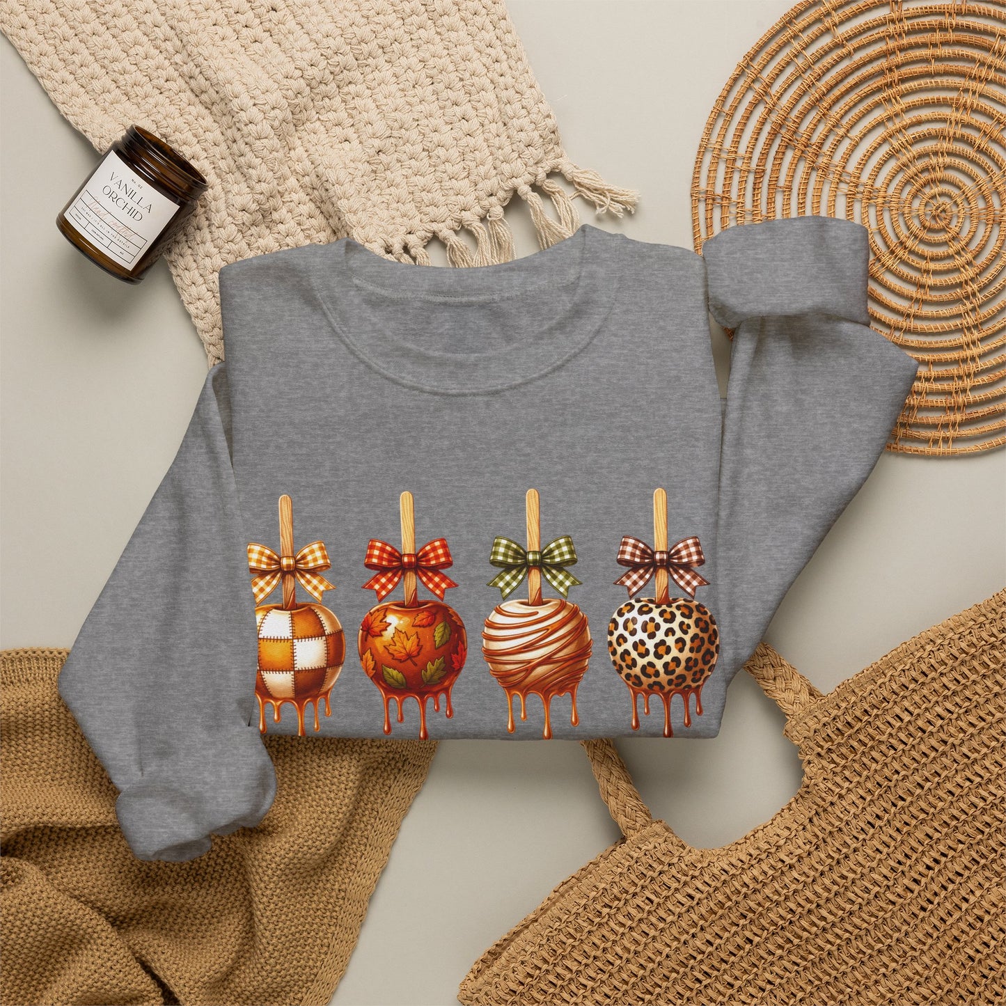 Caramel Apple Crewneck • Fall Apple Shirt • Autumn Graphic Tee • Baseball Caramel Apple Tee • Pumpkin Spice Shirt • Cute Fall Sweatshirt • Comfort Colors Tee