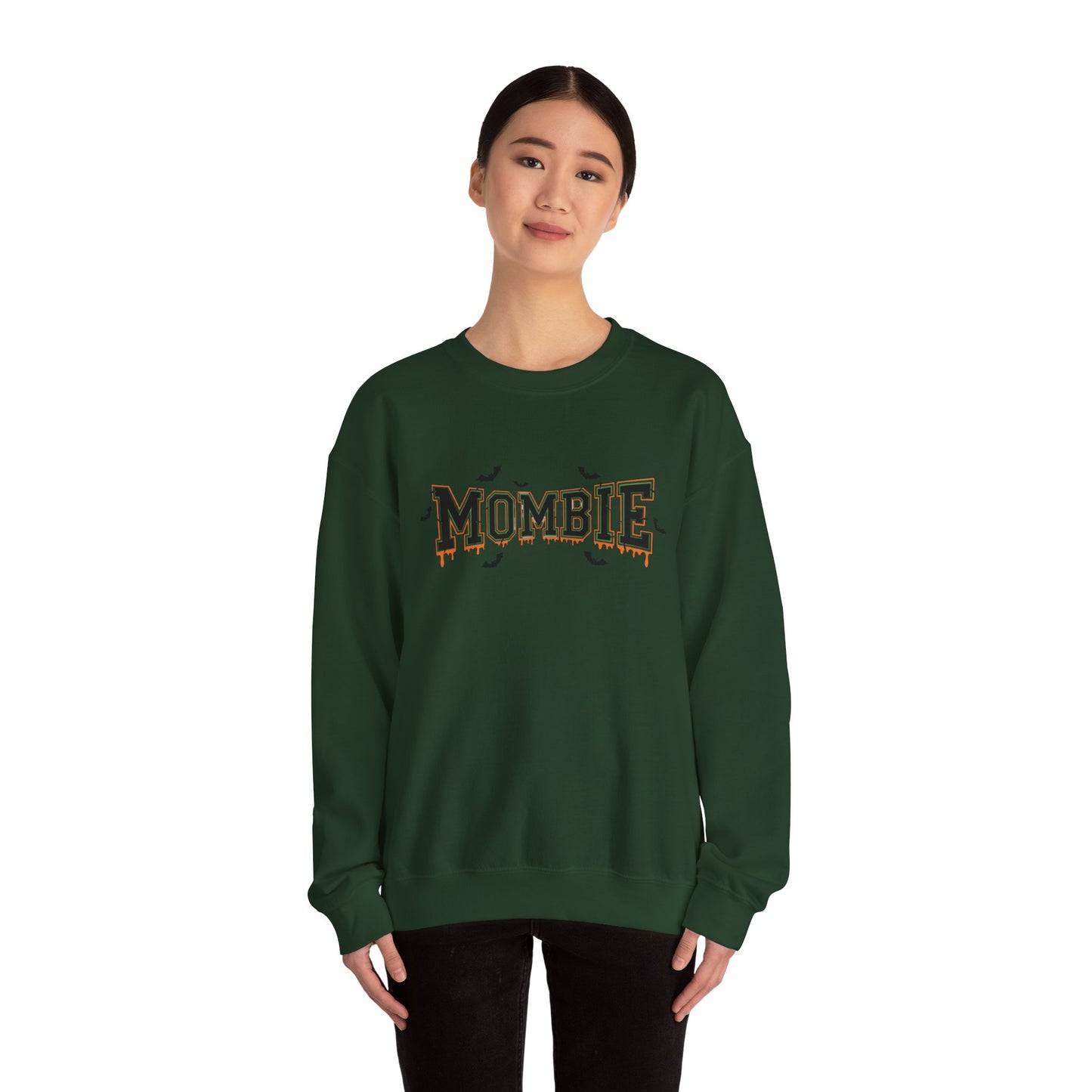 Mombie Crewneck Sweatshirt - Cozy Halloween Apparel, Great Gift for Moms, Fall Fashion, Spooky Season, Funny Sweater